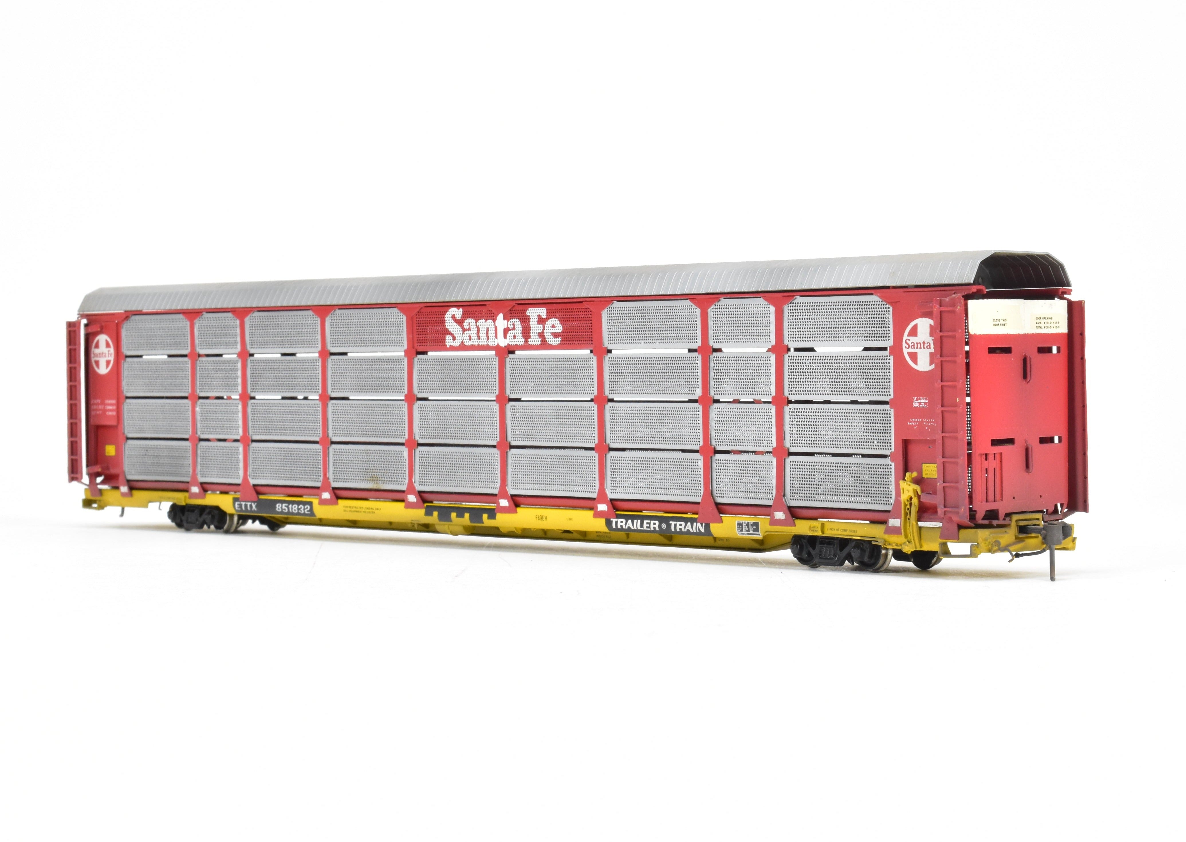 Custom Painted HO Brass Tri - Level Auto Rack No. 851832 by Overland Models