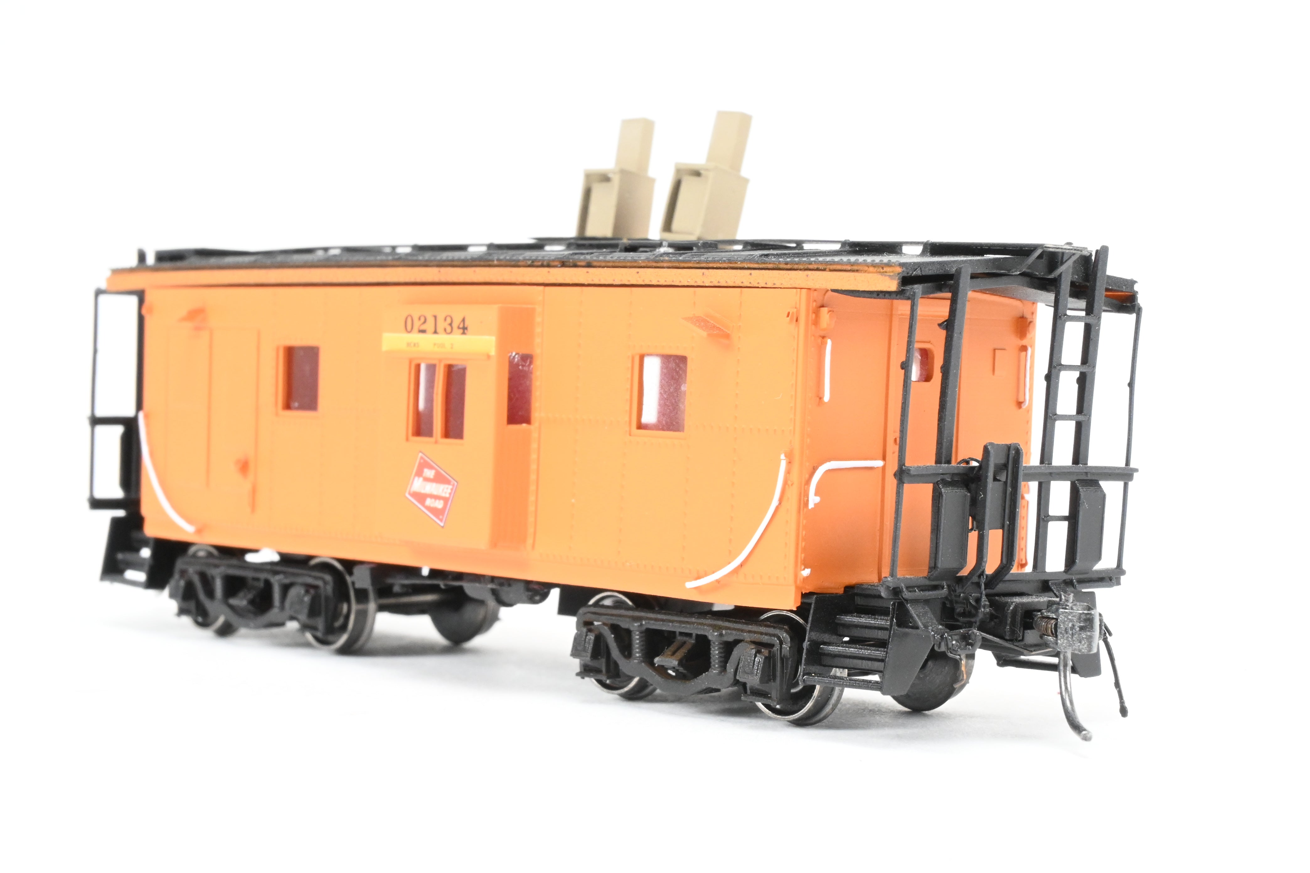 HO Scale 3D Printed Thrall Bay Window Caboose Model - Milwaukee Road #02134