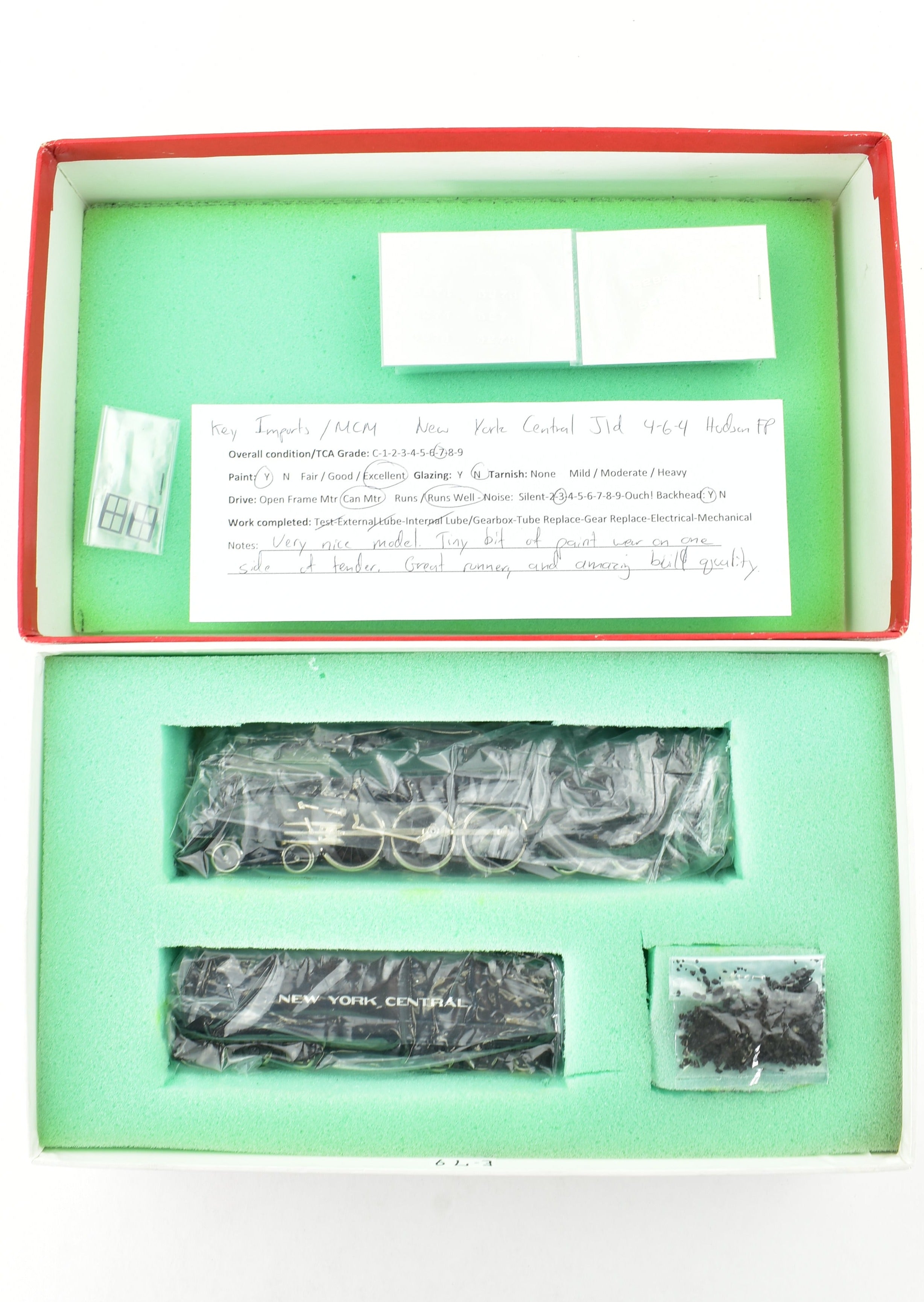 HO Scale Brass Model Train Key Imports from NYC - New York Central J-1d 4-6-4 Hudson Factory Painted Replica
