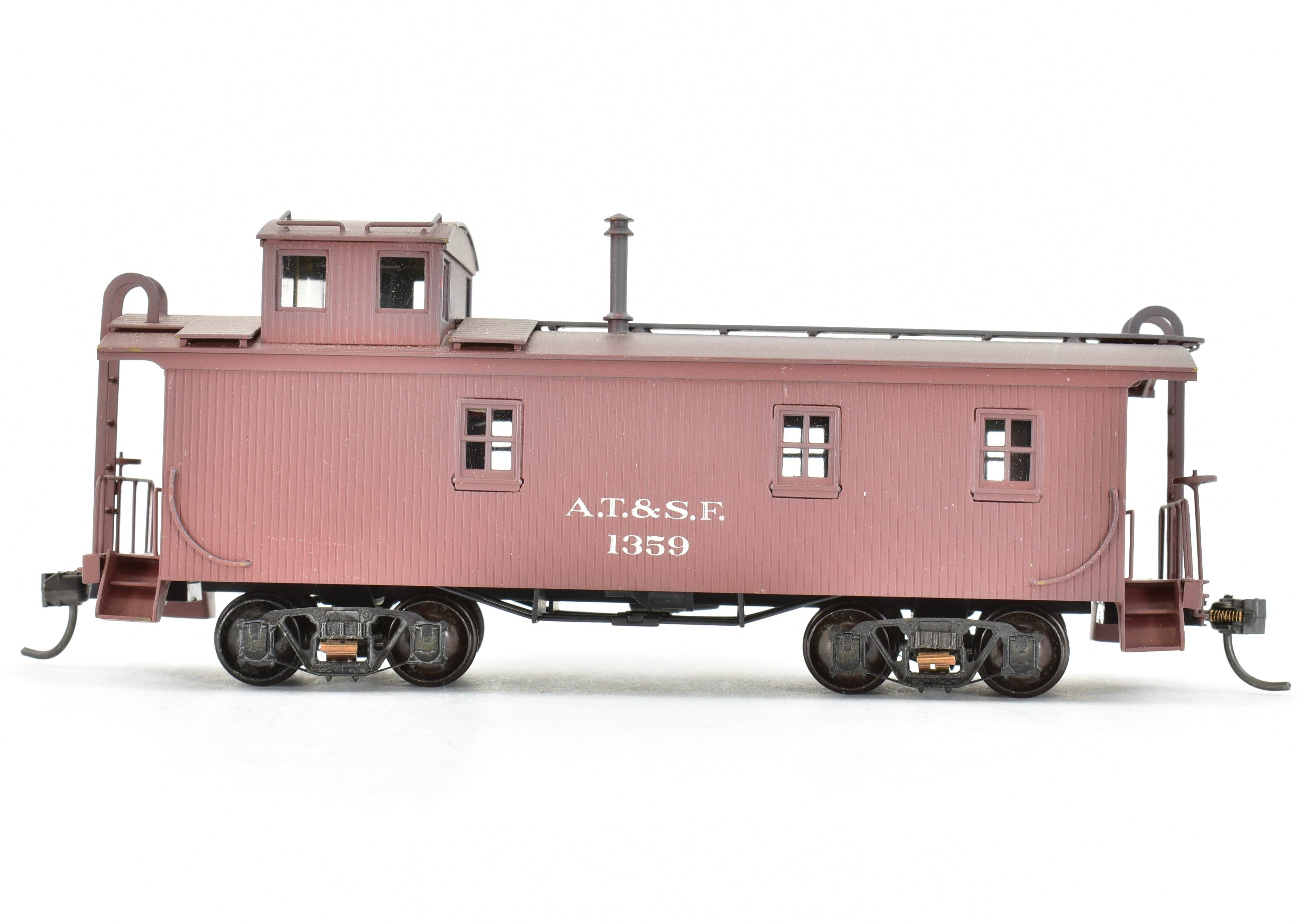 Custom Painted & Weathered HO Brass ATSF - Santa Fe Wood Caboose by Trains Inc.