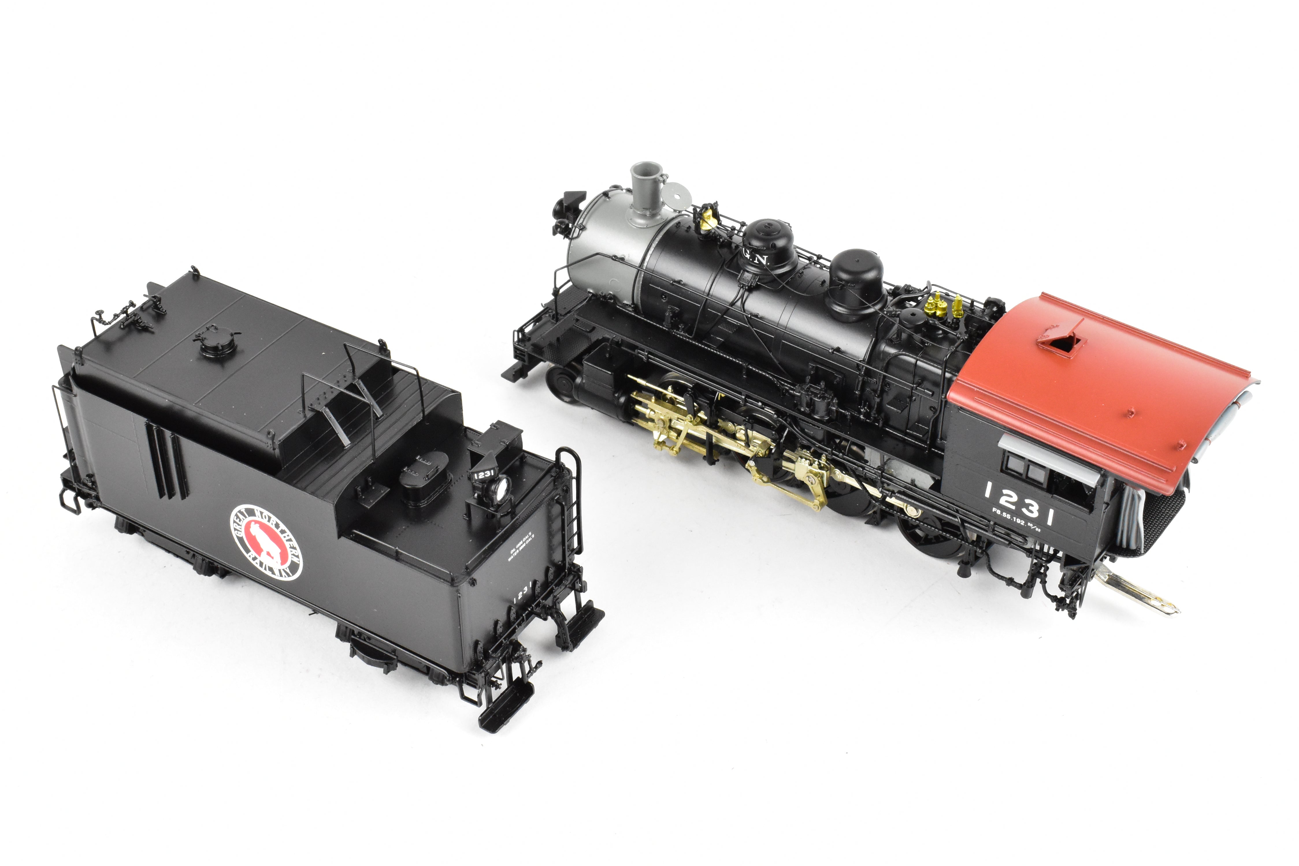 HO Brass GN - Great Northern F-8 2-8-0 FP Black Oil-Fired No. 1231 Model