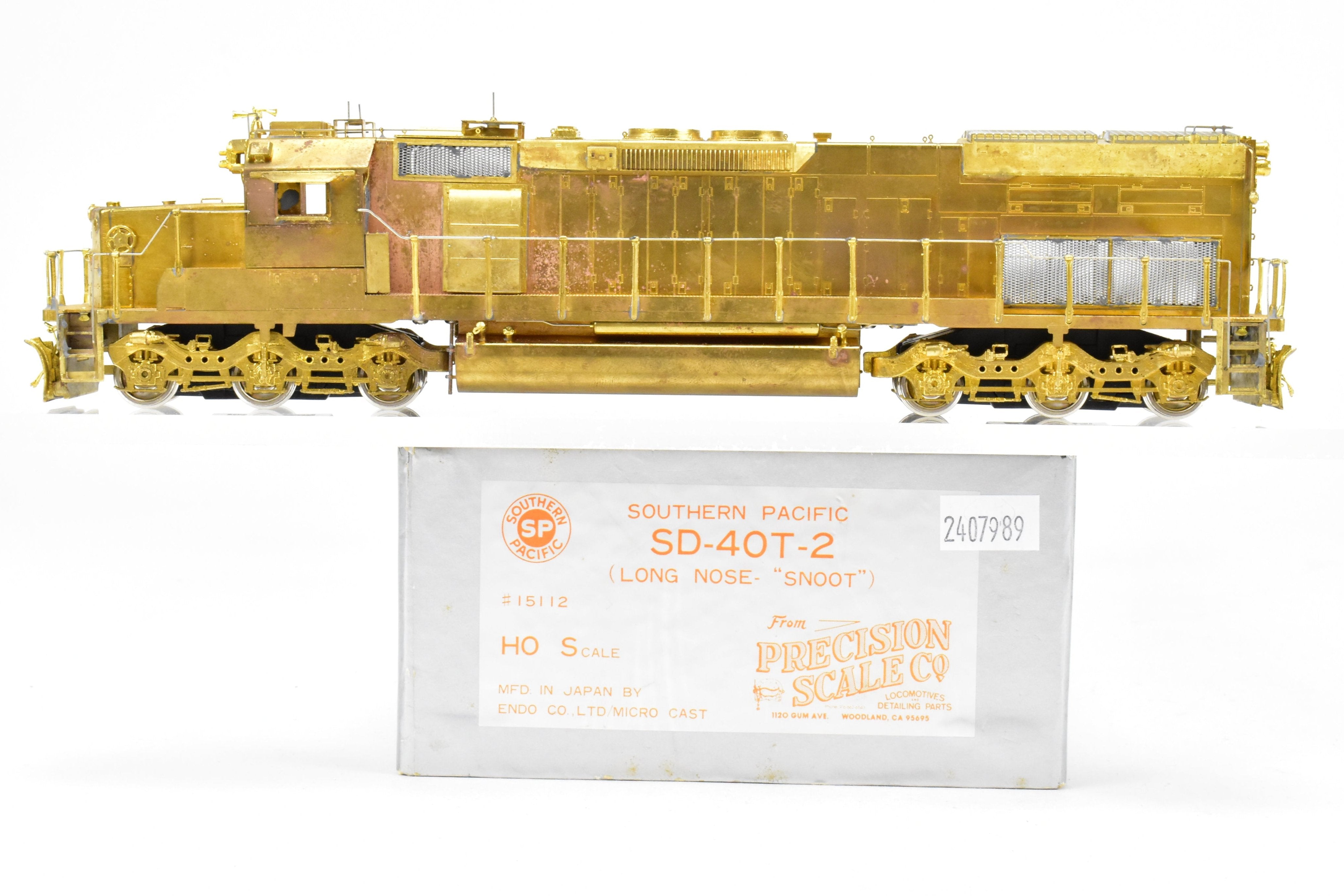 HO Scale Brass Precision Scale Co. Southern Pacific EMD SD40T - 2 Long Nose Diesel