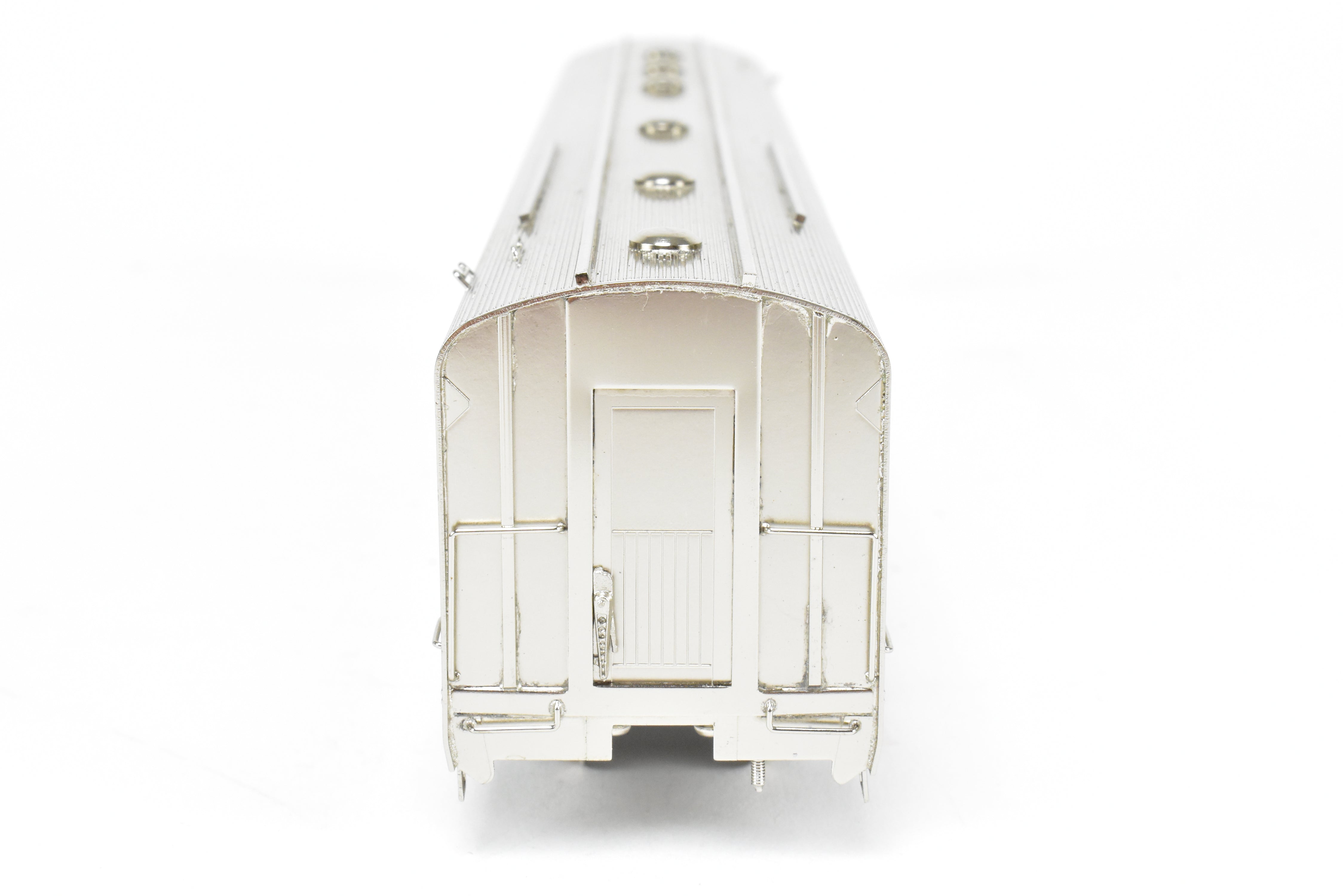 HO Brass Hi - Country California Zephyr Baggage Car with Plated Finish