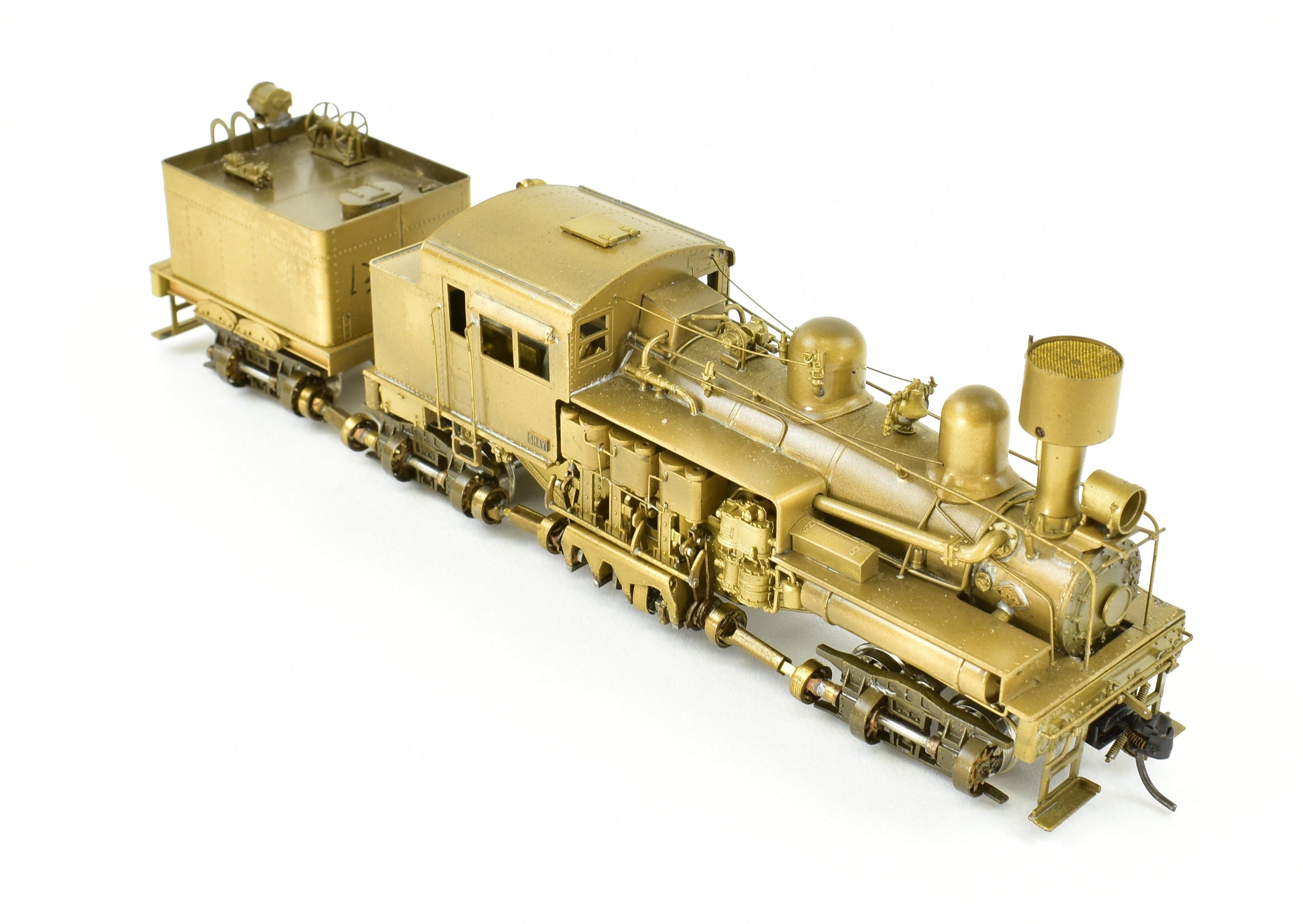 HO Scale Brass PFM - United Brand 3-Truck Pacific Coast Shay Geared Locomotive Model for Logging Roads