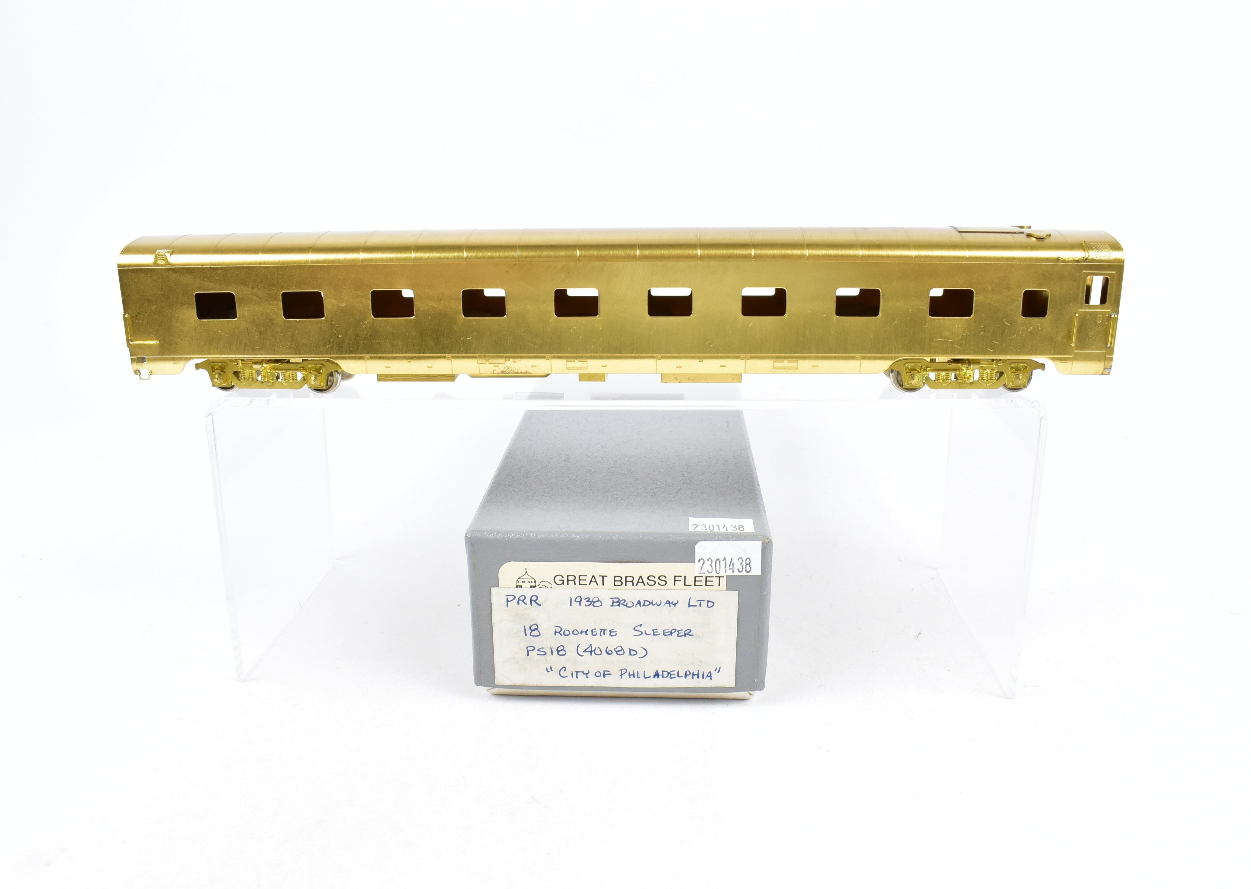 HO Brass Great Brass Fleet NYC - 17 - Roomette Sleeper City Series Plan 4068E