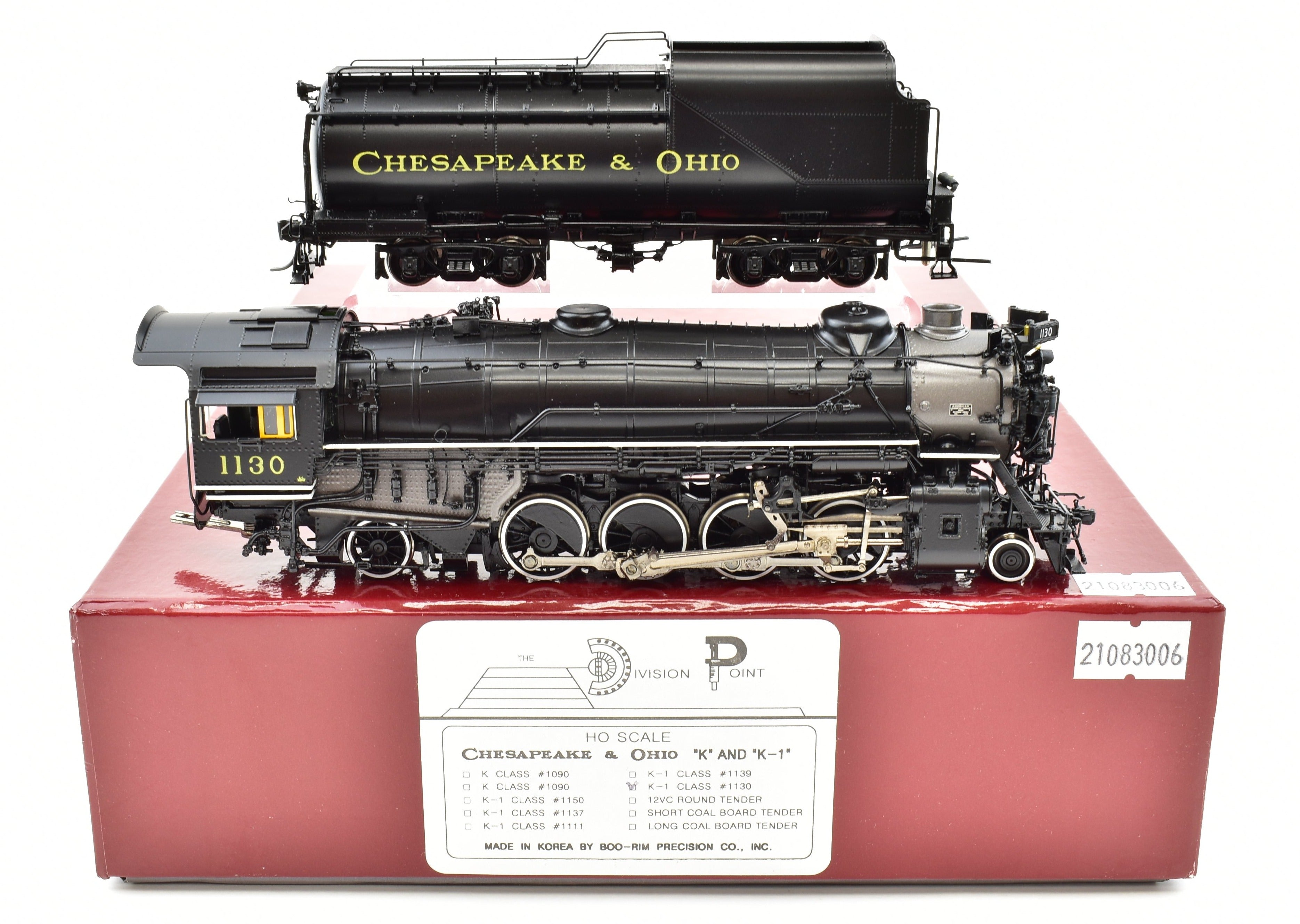 HO Scale Brass Division Point Chesapeake & Ohio K1 2-8-2 Factory Painted Locomotive Model #1130