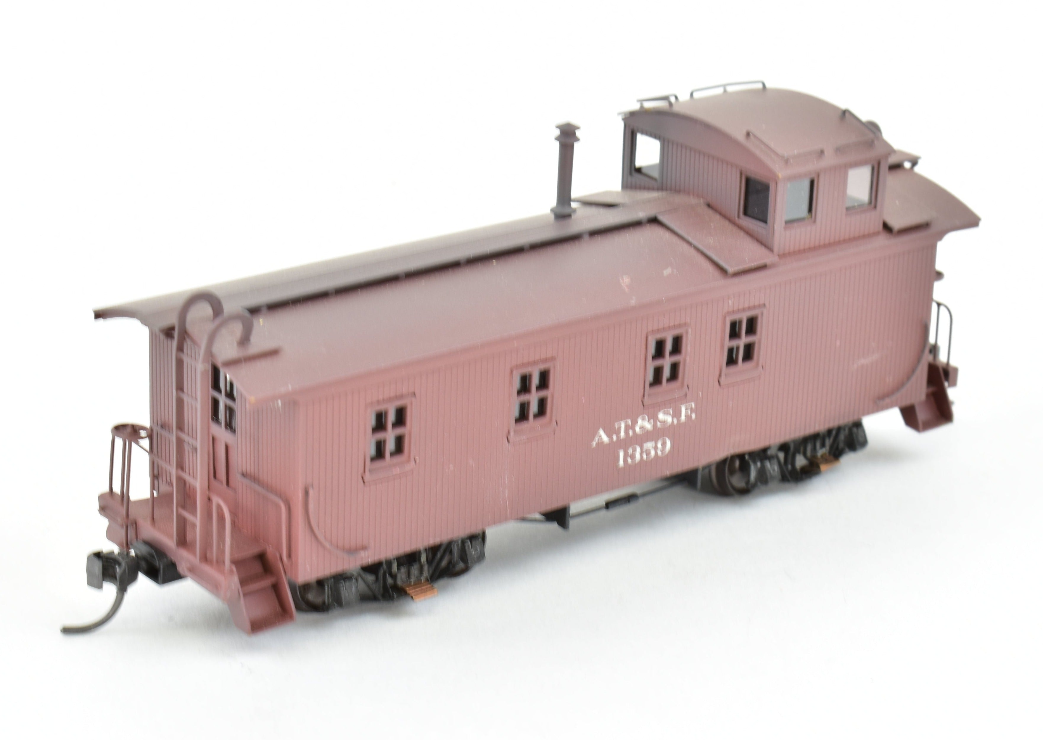 Custom Painted & Weathered HO Brass ATSF - Santa Fe Wood Caboose by Trains Inc.