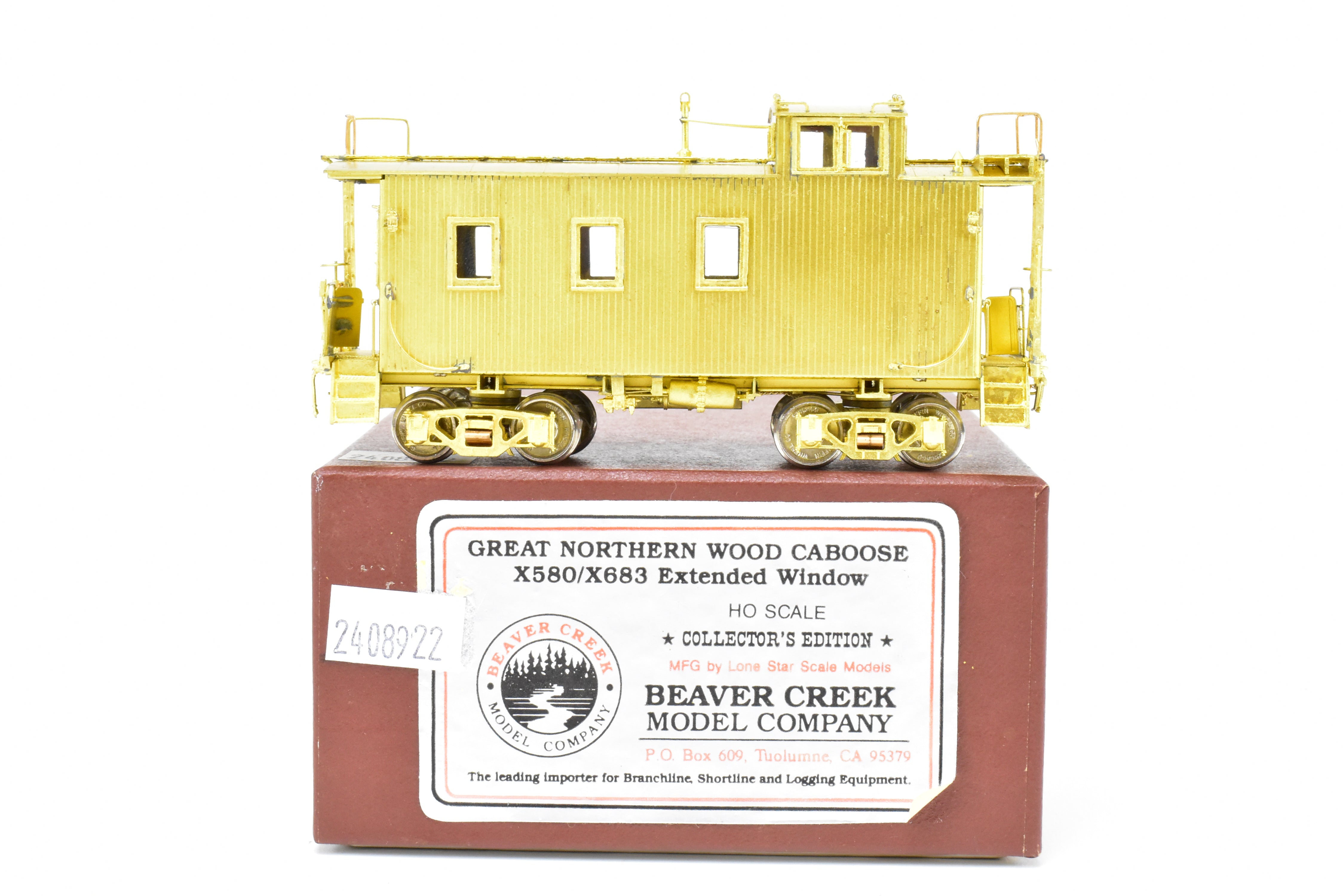 HO Brass Great Northern Extended Window Wood Caboose X580/X683 by Beaver Creek