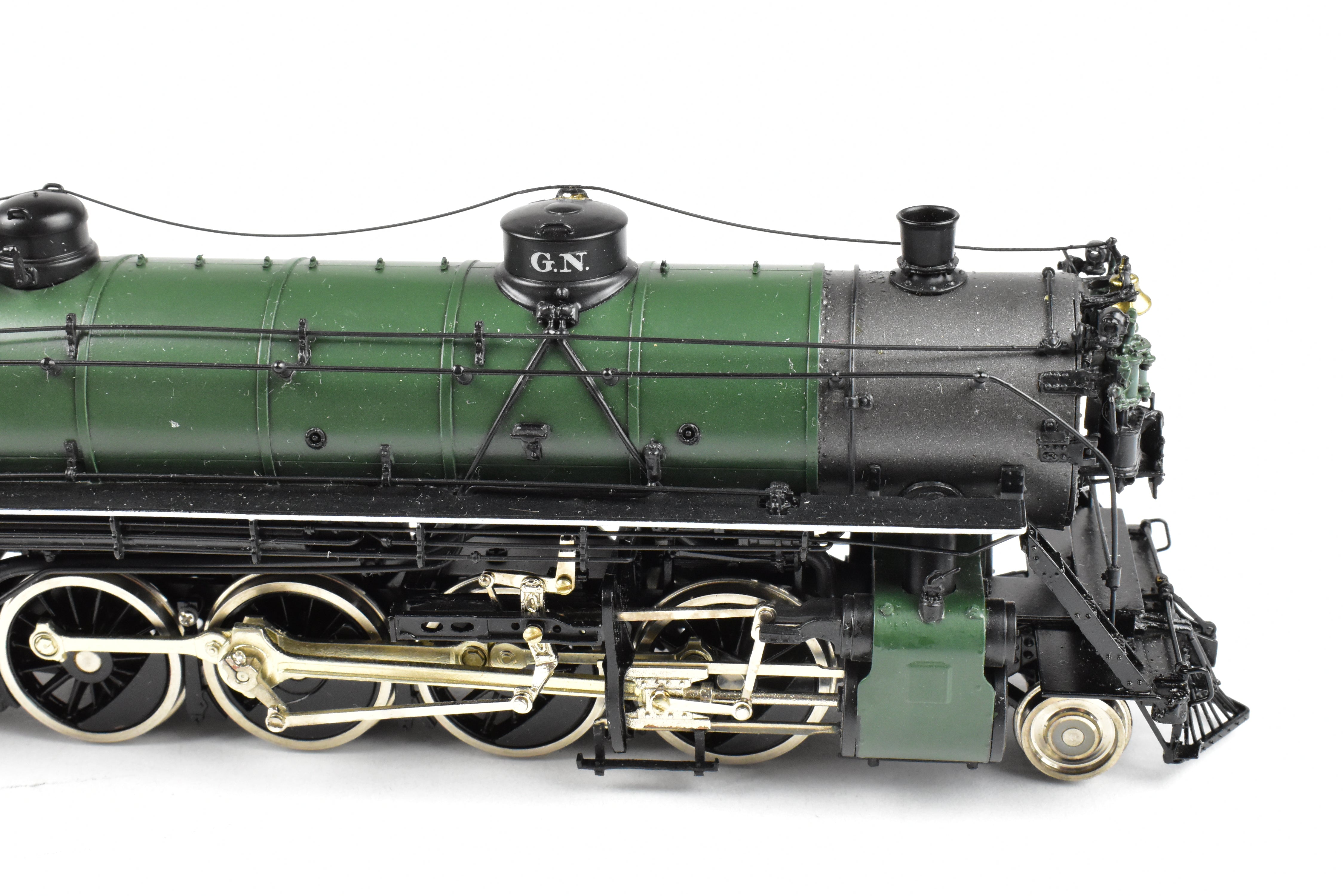 HO Scale Brass Model Train - Precision Scale Co. (PSC) Great Northern Class O - 7 with Vestibule Cab 2 - 8 - 2 Freight Locomotive