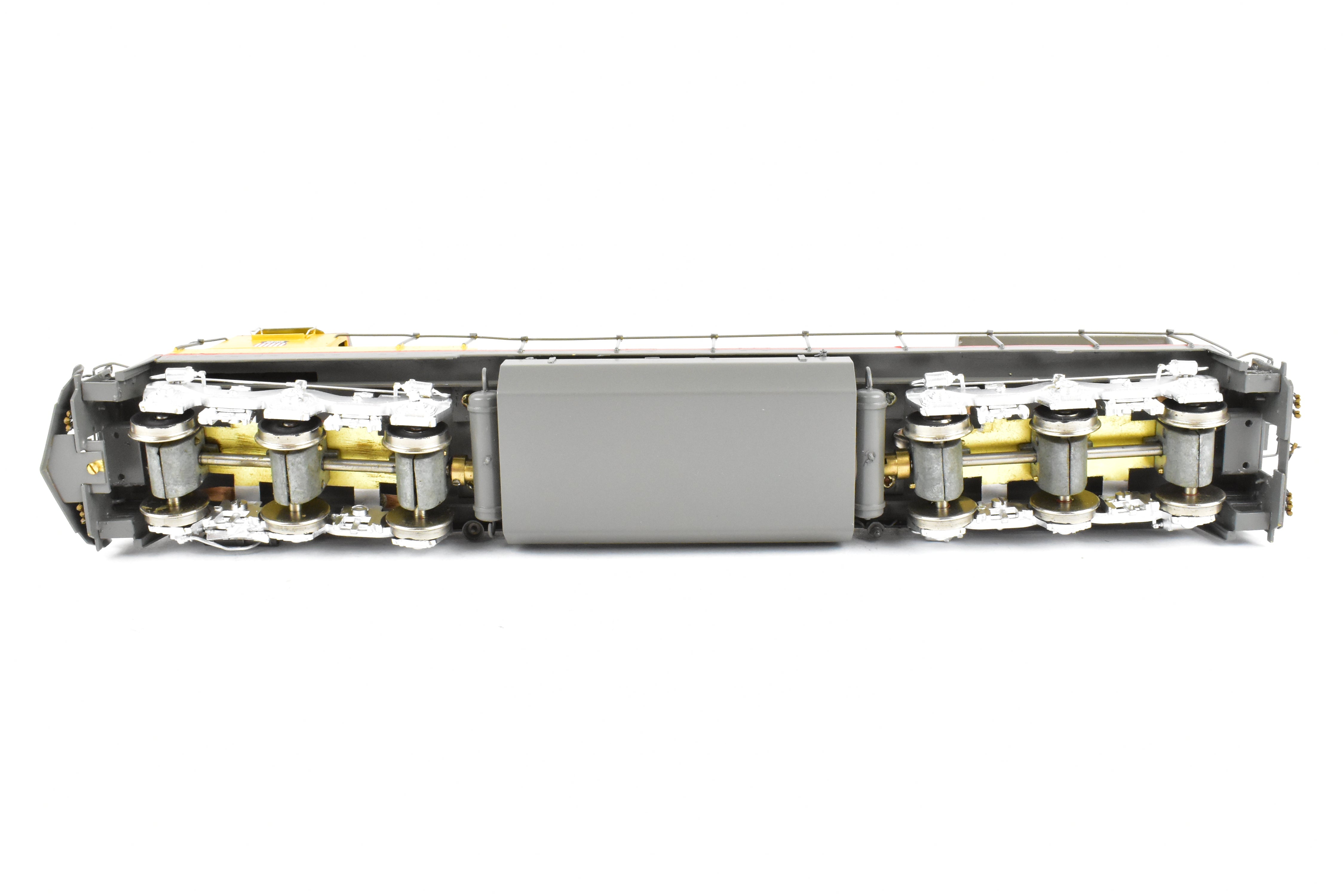 HO Brass OMI Union Pacific GE C30 - 7 Double - Window Cab Custom Painted in Yellow/Gray #2500