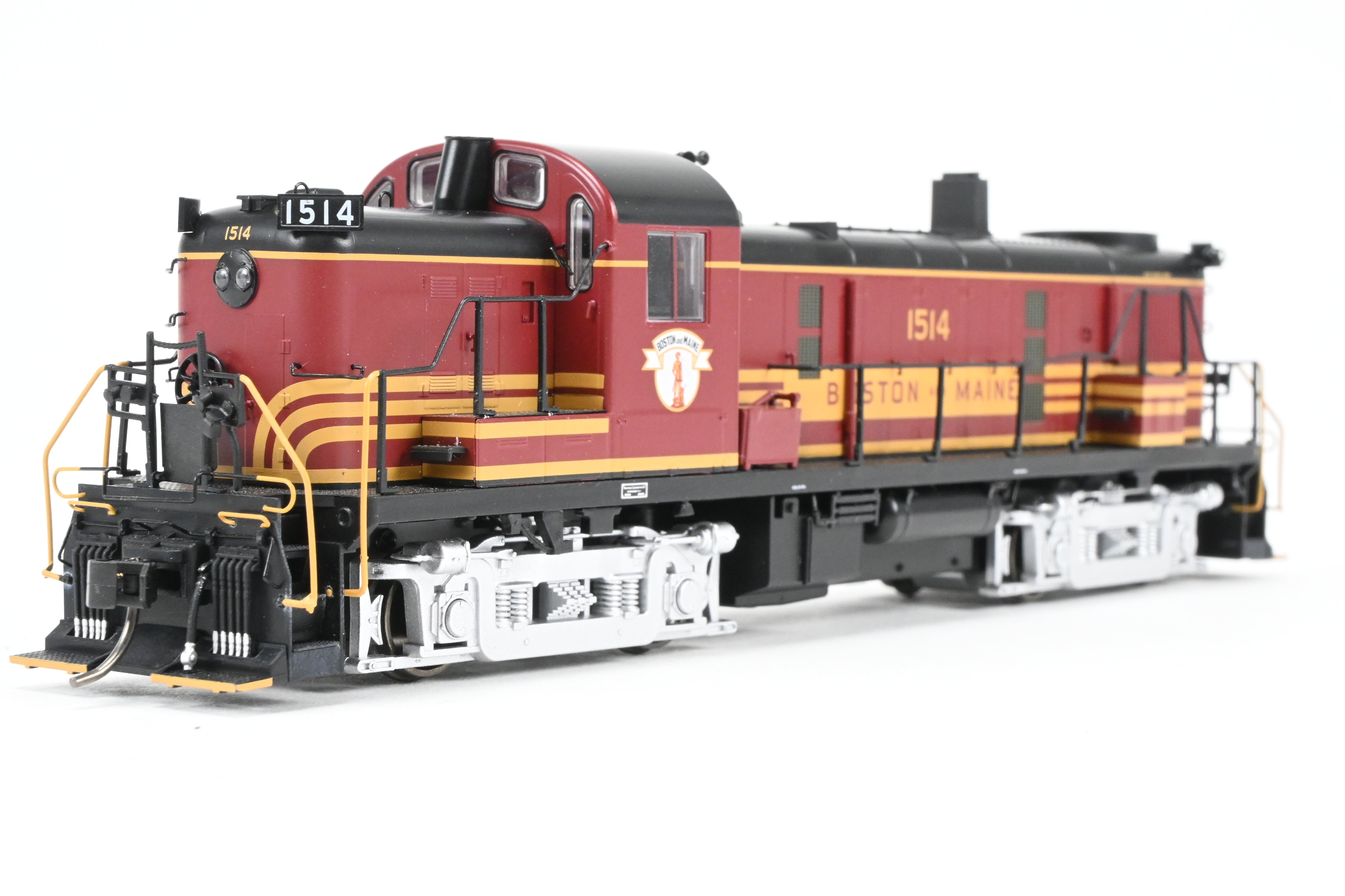 HO Scale Bowser Executive Line Boston & Maine Alco RS - 3 Phase III Model Train Engine with ESU DCC & Sound, Factory Painted as No. 1514