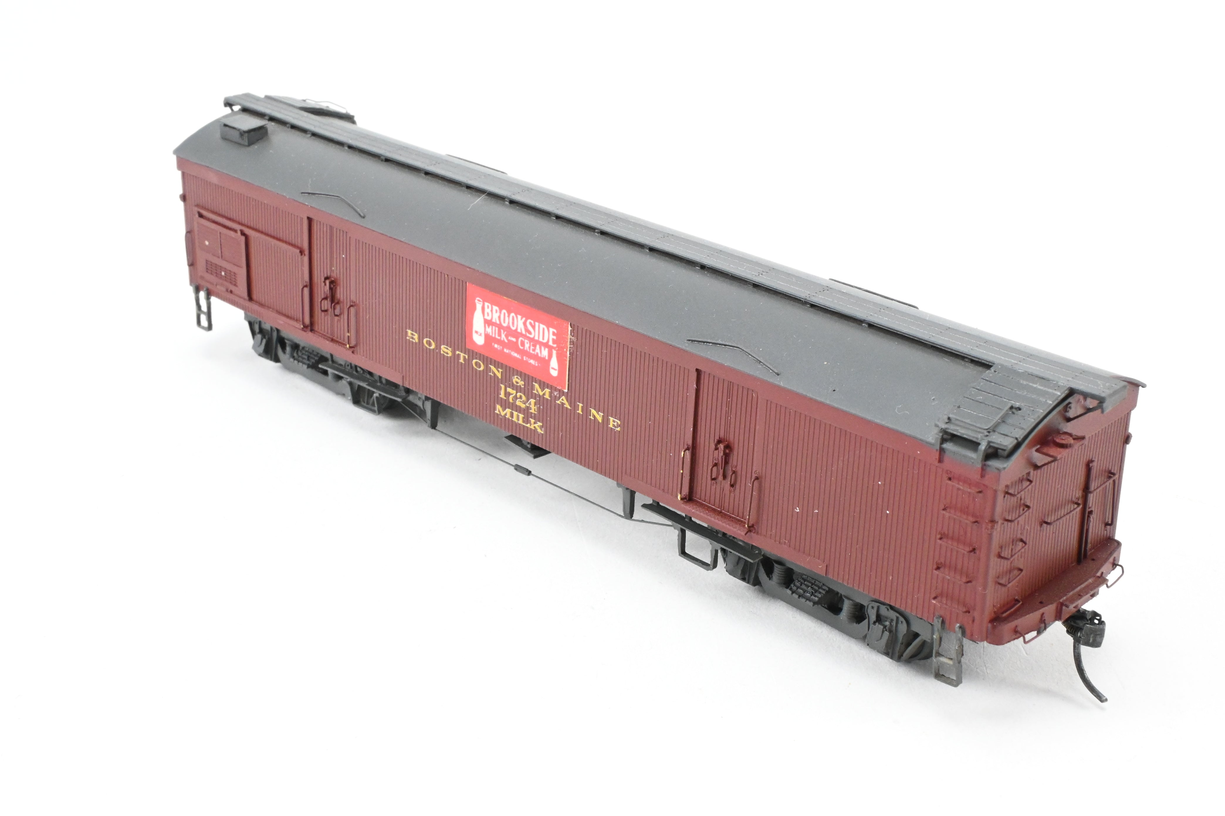 HO Resin Custom-Built & Painted Boston & Maine 50’ Wood Milk Car No. 1724