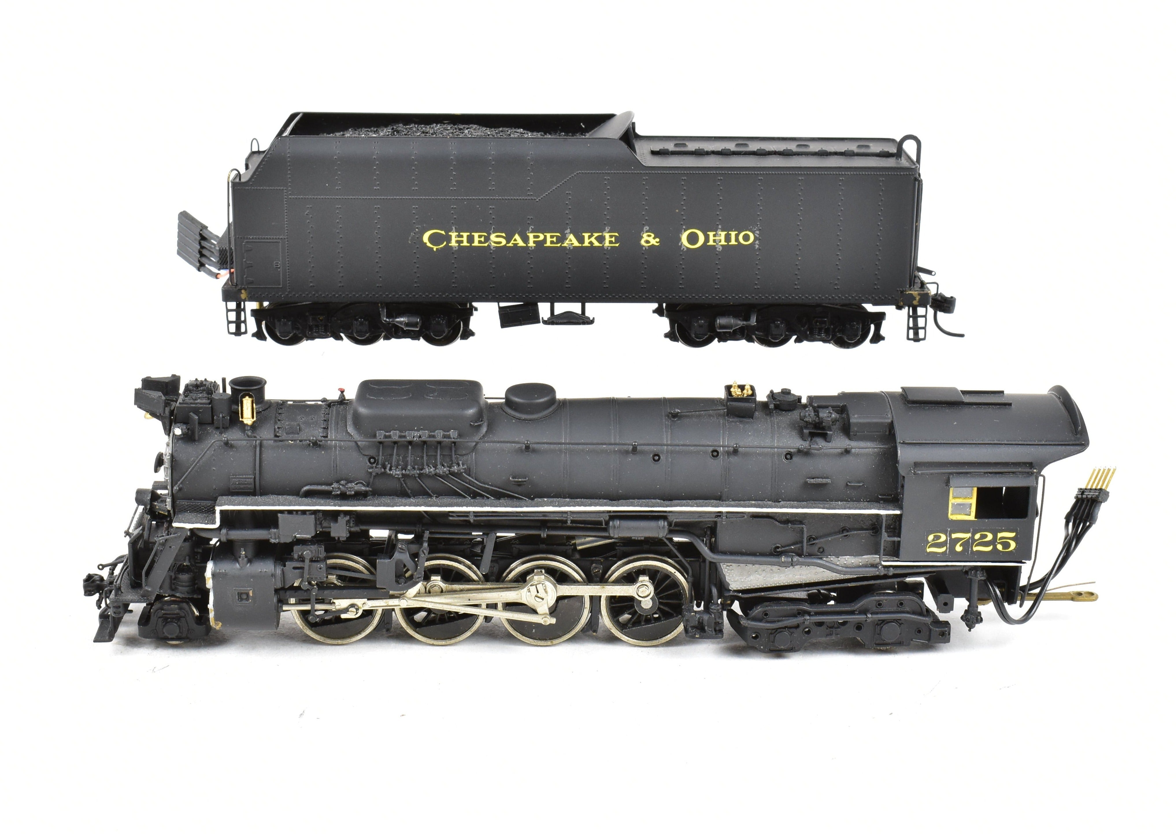 HO Scale Brass PFM Chesapeake & Ohio 2-8-4 Kanawha #2725 Custom Painted DCC Model