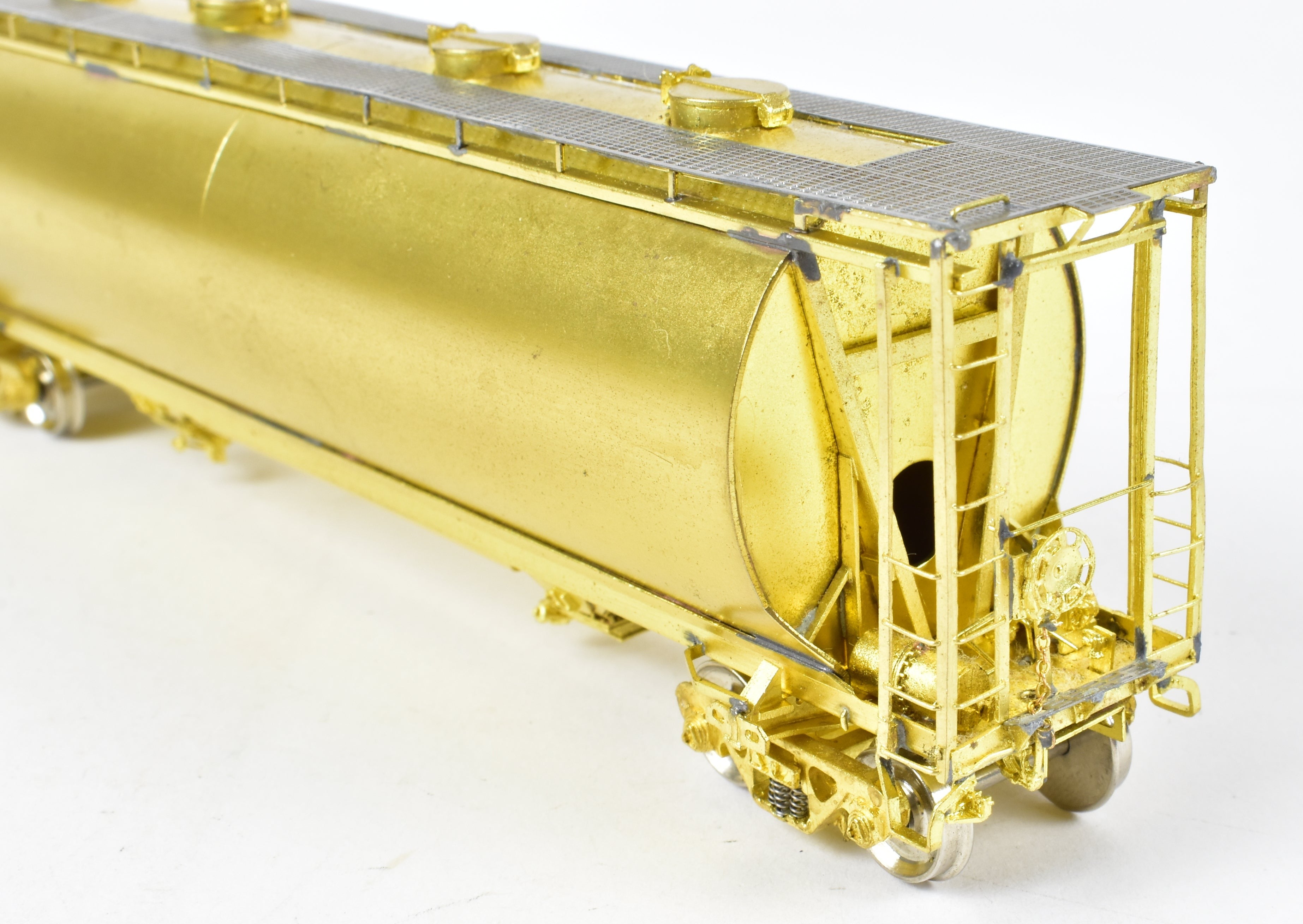 HO Scale Brass 2-Bay ACF Cylindrical Hopper Model by Overland Models, Inc. (OMI) for Central Railroad of New Jersey (CNJ) or Conrail (CR)