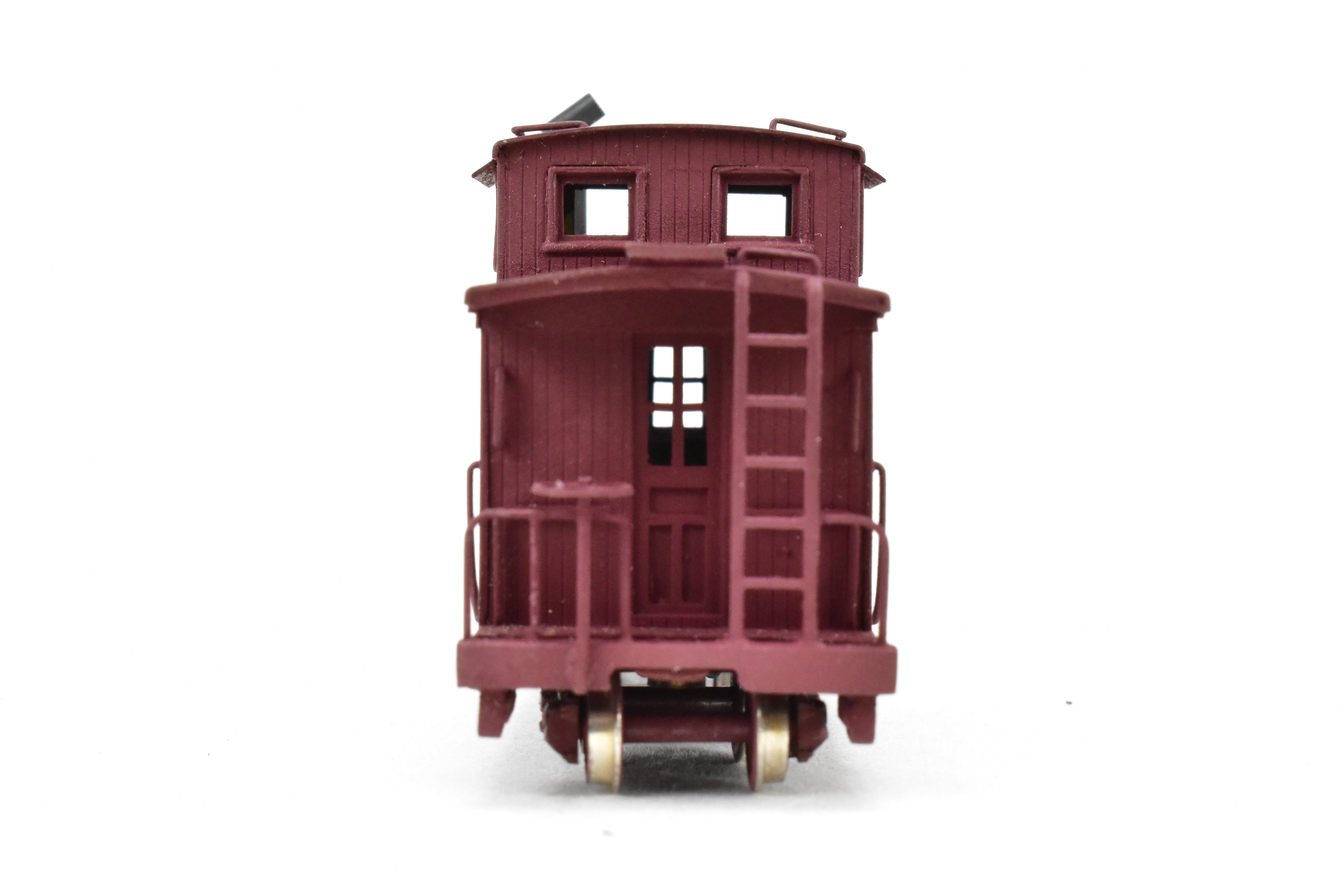 HOn3 Brass PFM - Denver & Rio Grande Western Unlettered Short Caboose in Red, No Box
