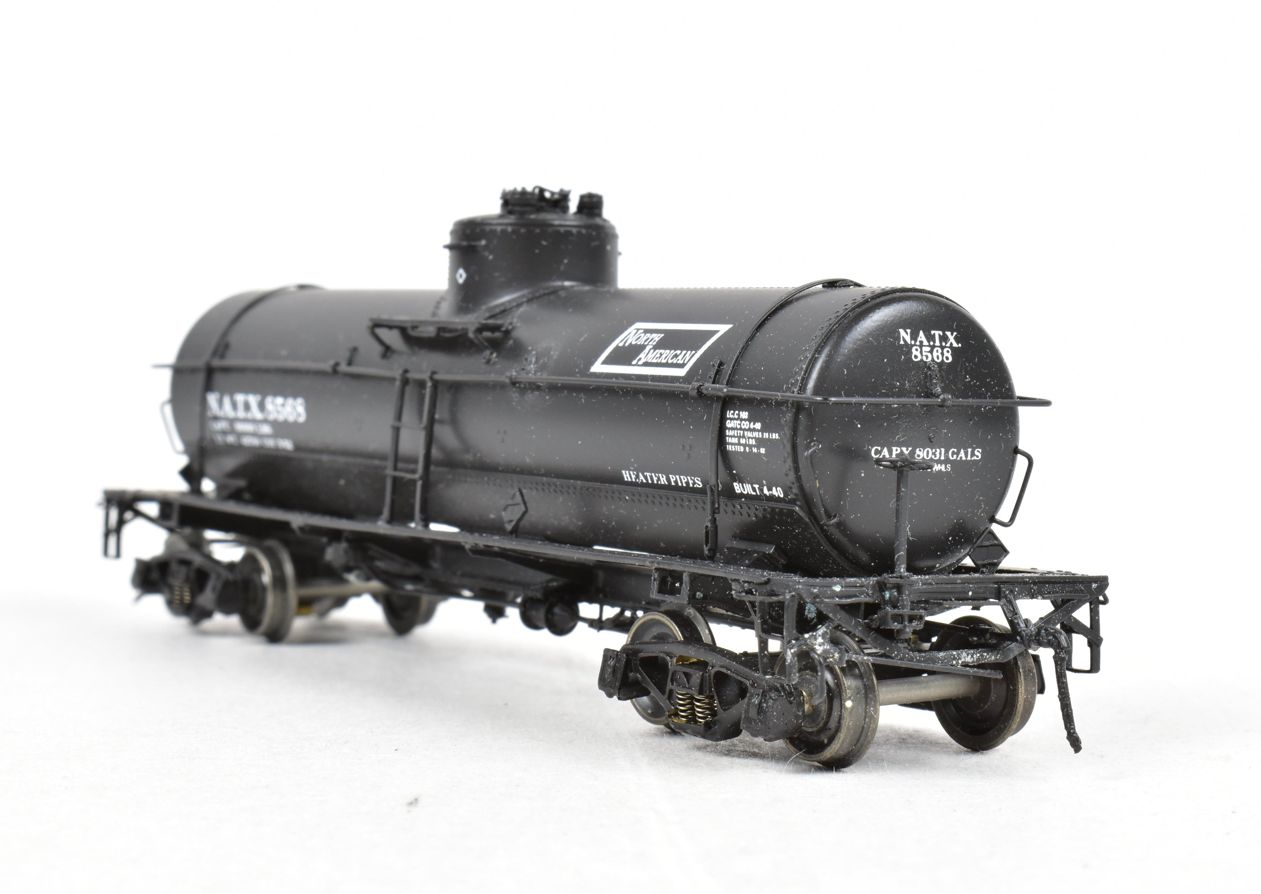 HO Scale Brass W. A. Drake/Red Caboose North American Tank Car - 8,000 Gallon Freight Tank Model