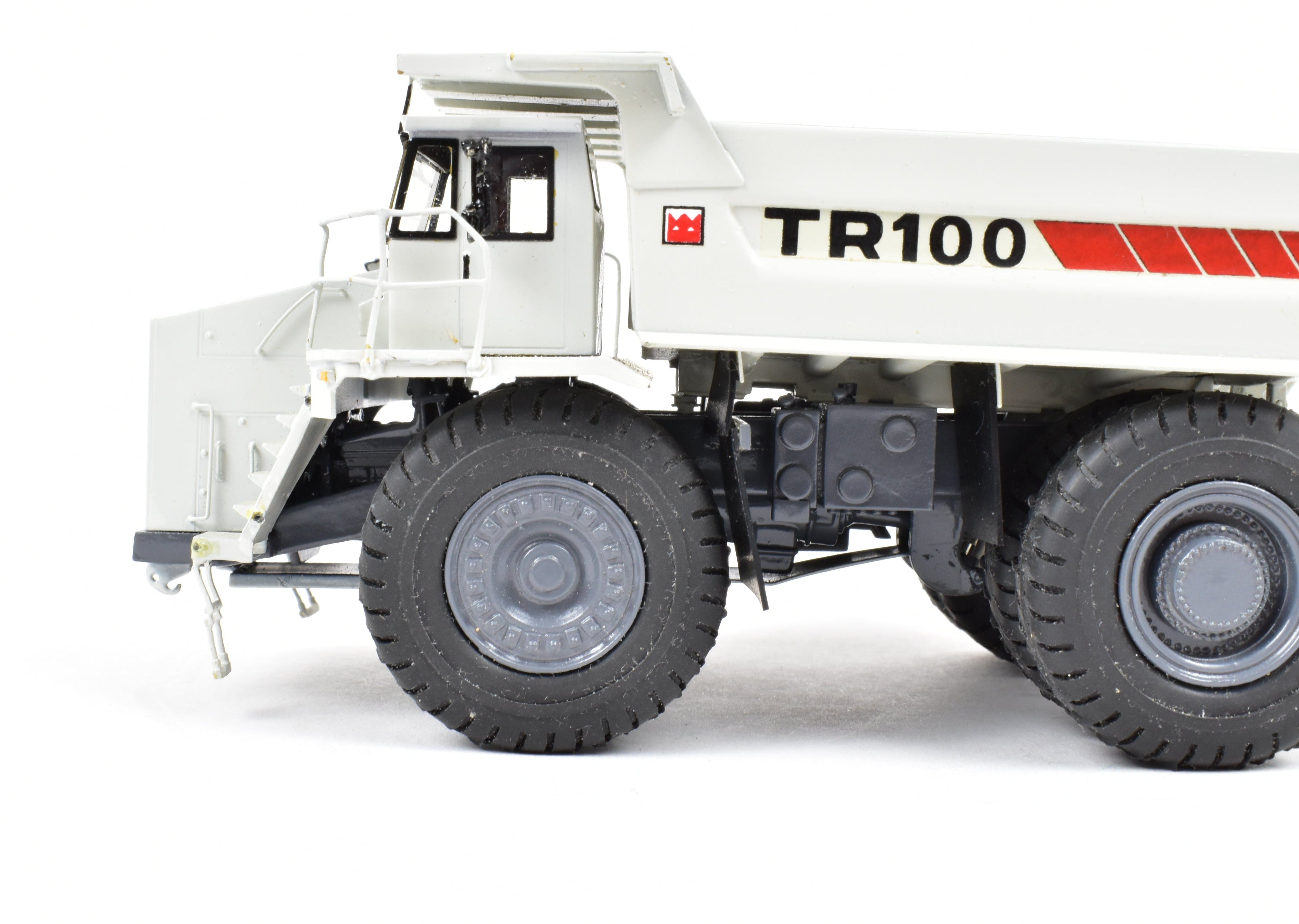 HO Scale Brass Terex Mining TR-100 Mine Truck No. 873.2R in White Livery