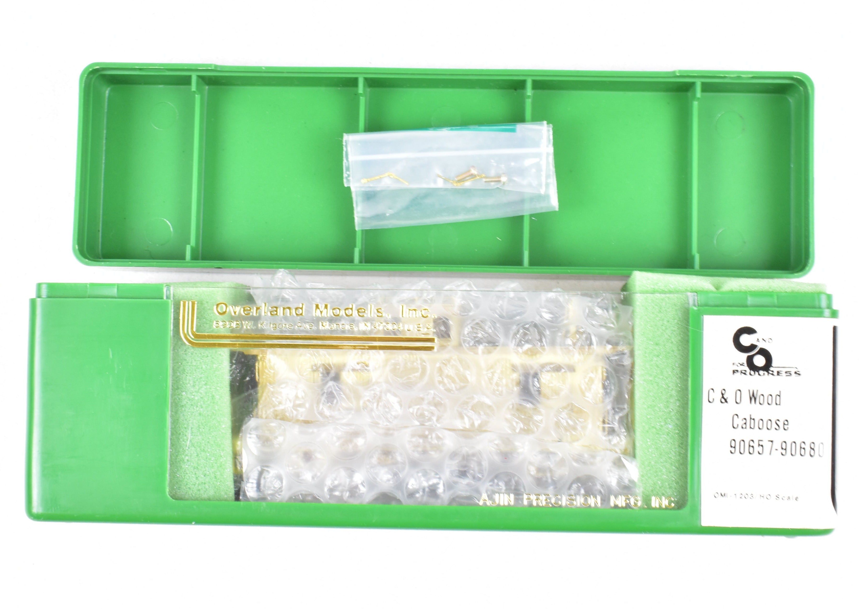 HO Brass OMI Overland Models C&O Wood Caboose #90657 - 90680, Excellent Condition