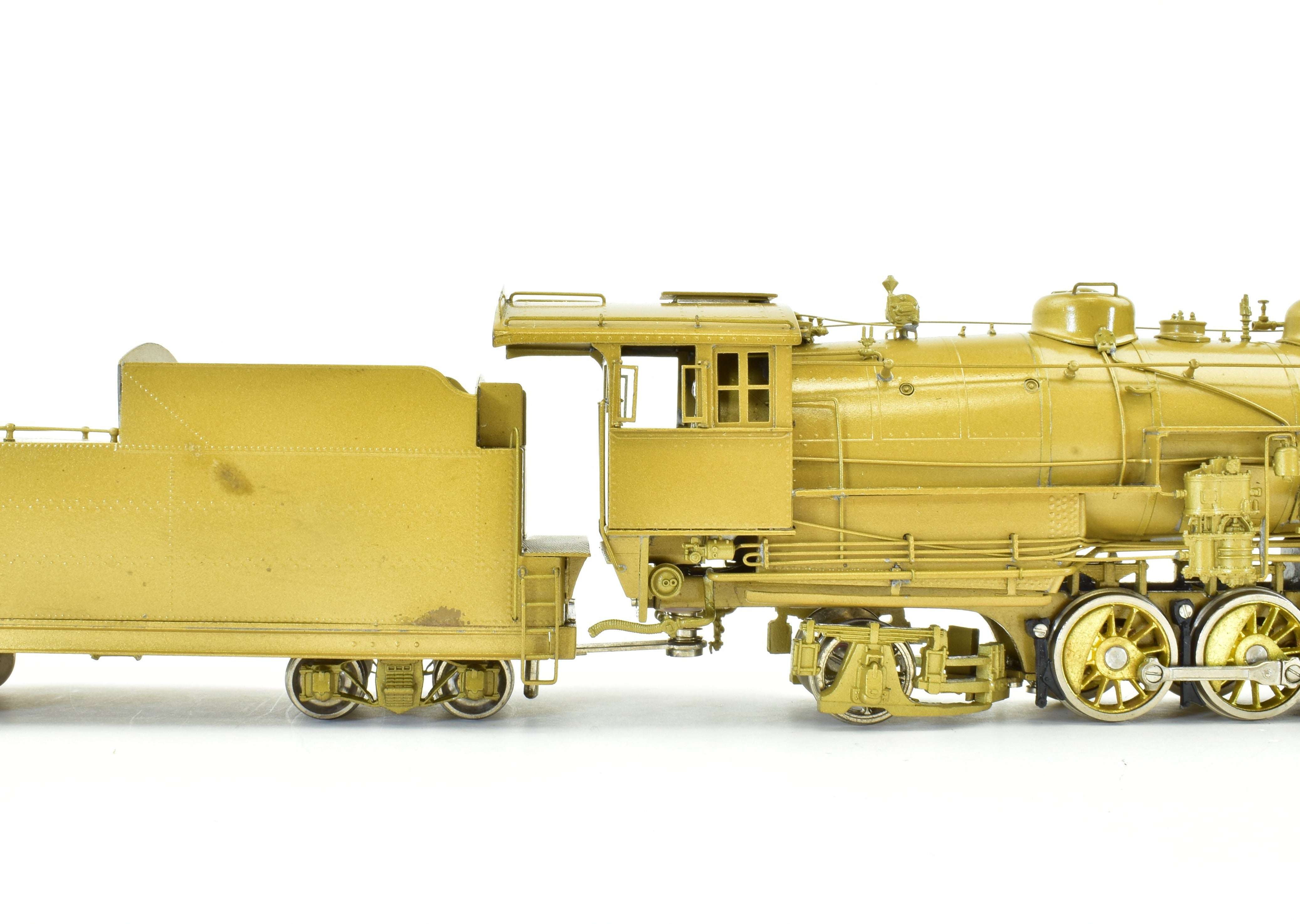 HO Scale Brass Model Train - Overland Models CB&Q - Burlington Route M-2a 2-10-2 Steam Locomotive with Elesco Feedwater Heater