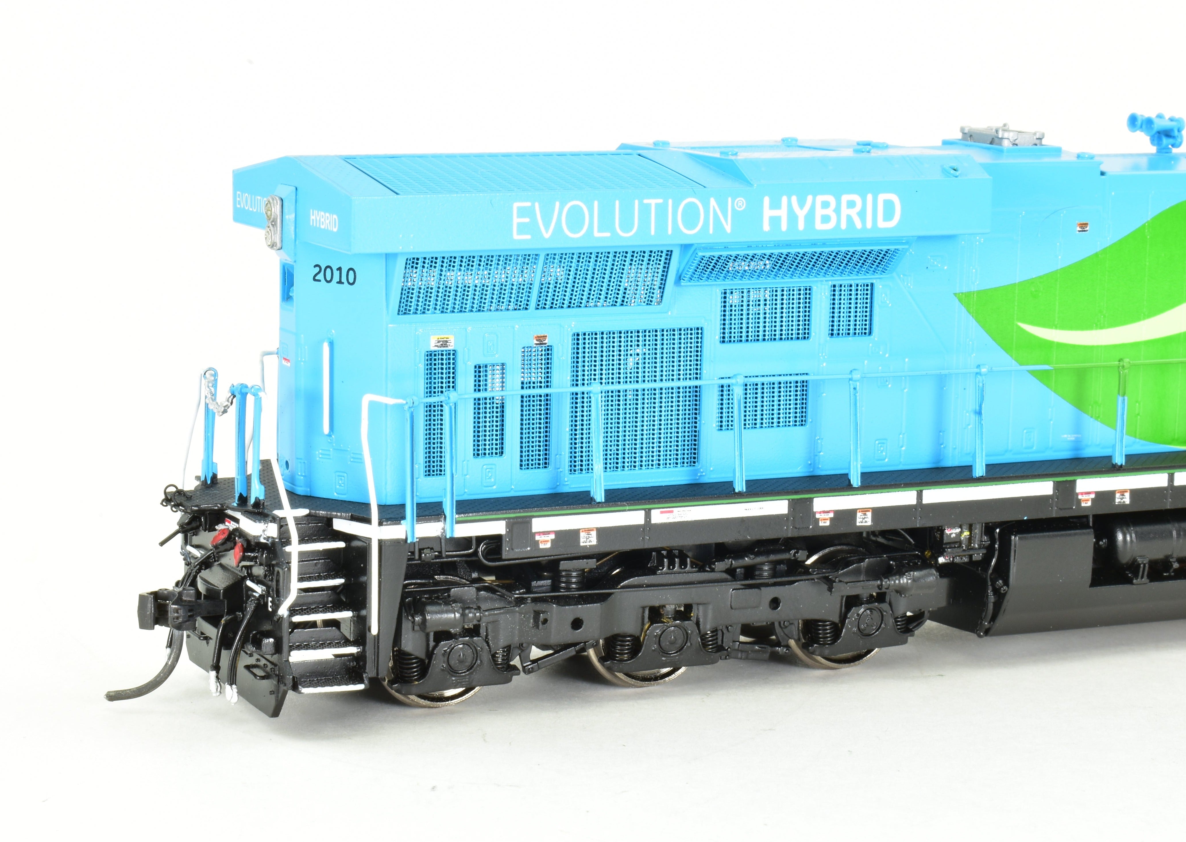 HO Scale Brass Model Train Set - Overland Models Inc. GE Demo, General Electric Demonstrator GE Evolution and Test Car Set with Factory Paint
