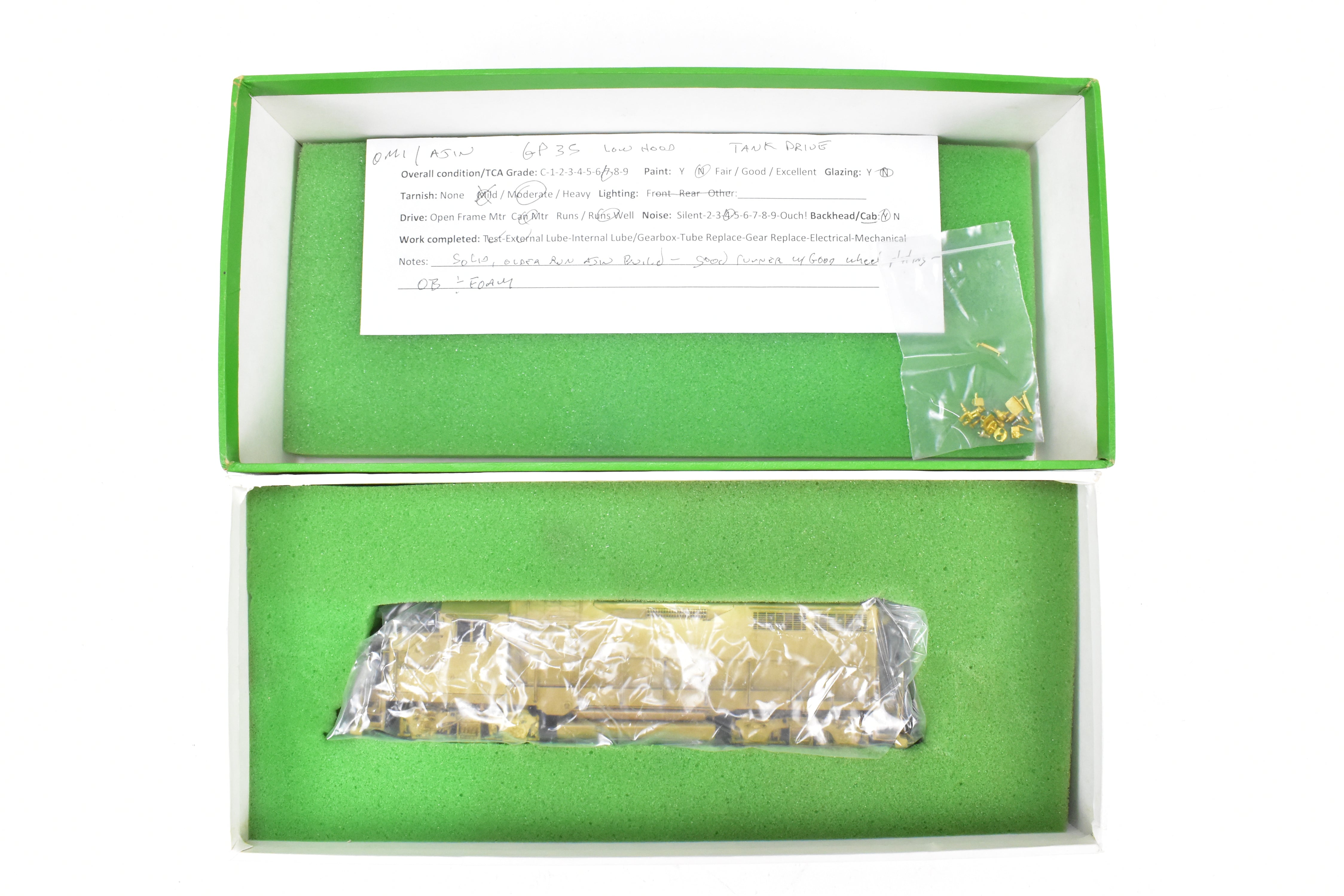 HO Scale Brass Model Train - Overland Models Inc. EMD GP35 Locomotives with Dynamic Brakes and High Headlight for Various Railroad Lines