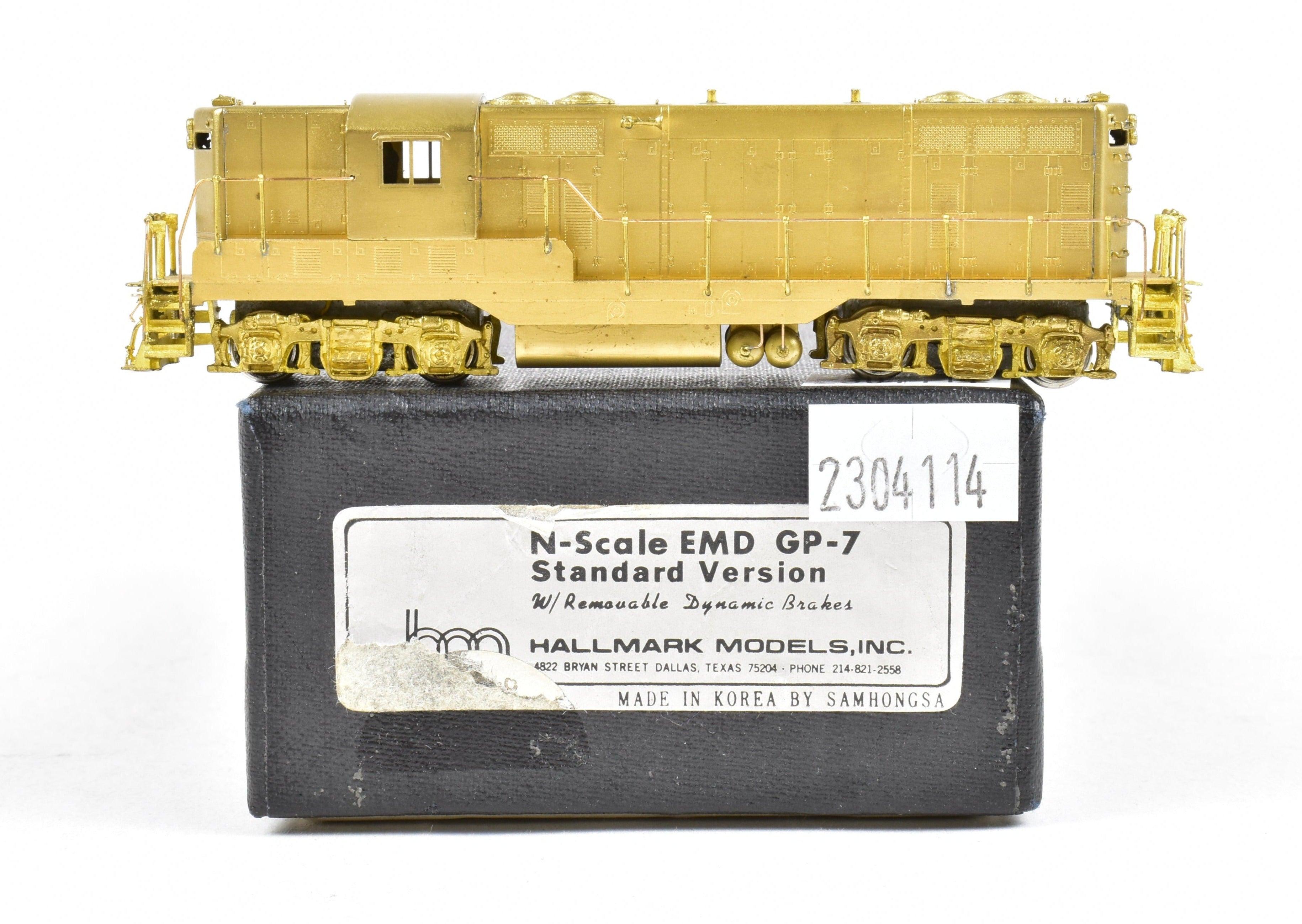 N Scale Brass Hallmark Model Train - Various Roads EMD GP - 7 Standard Version Featuring Removable Dynamic Brakes