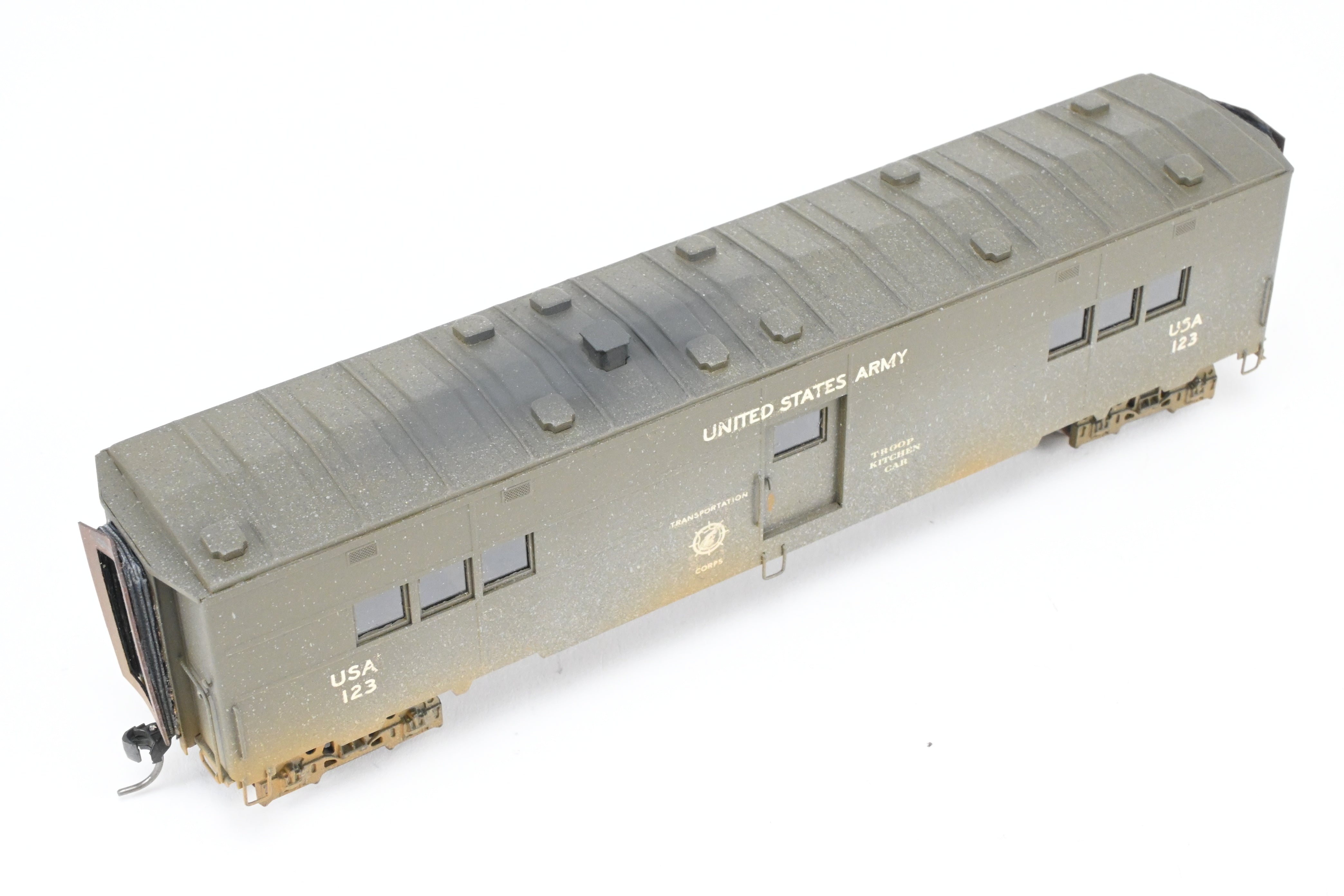 HO Scale Brass Hallmark Pullman Troop Sleeper Custom-Painted for US Army
