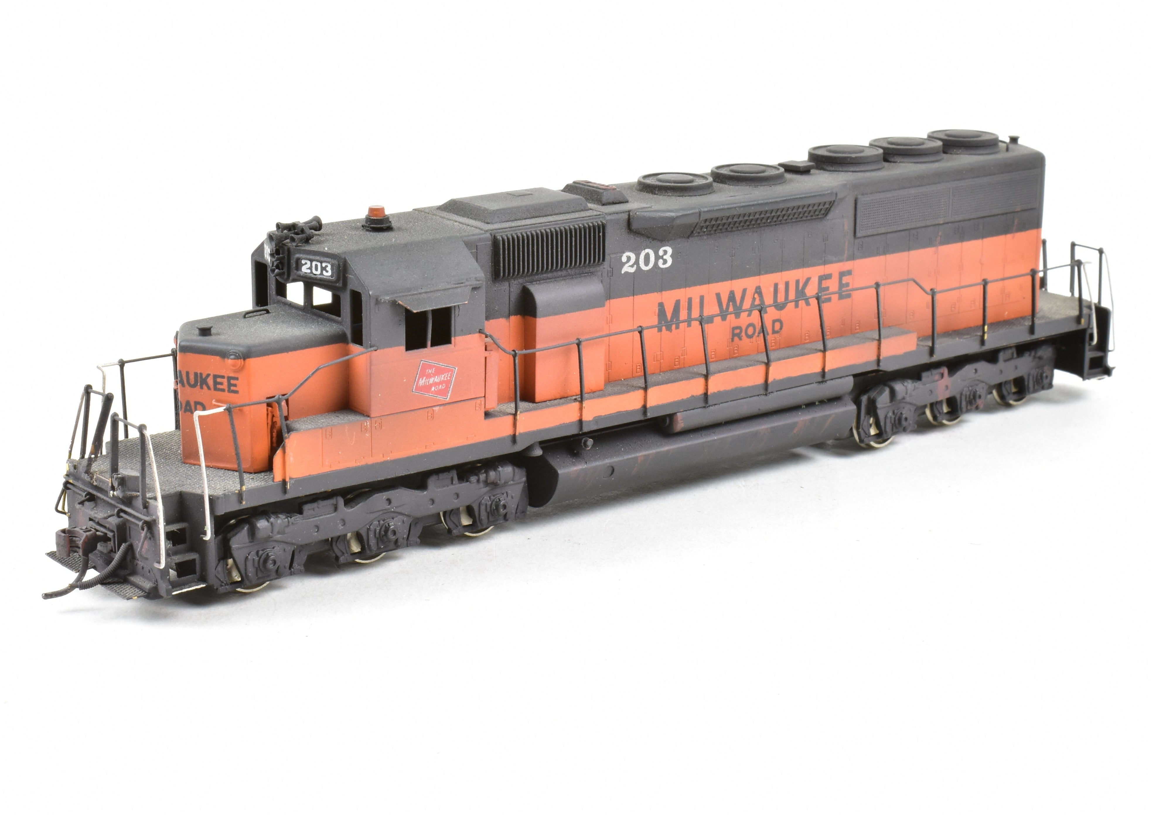 Custom Painted HO Brass Alco Models MILW Milwaukee Road EMD SD40 Diesel #203