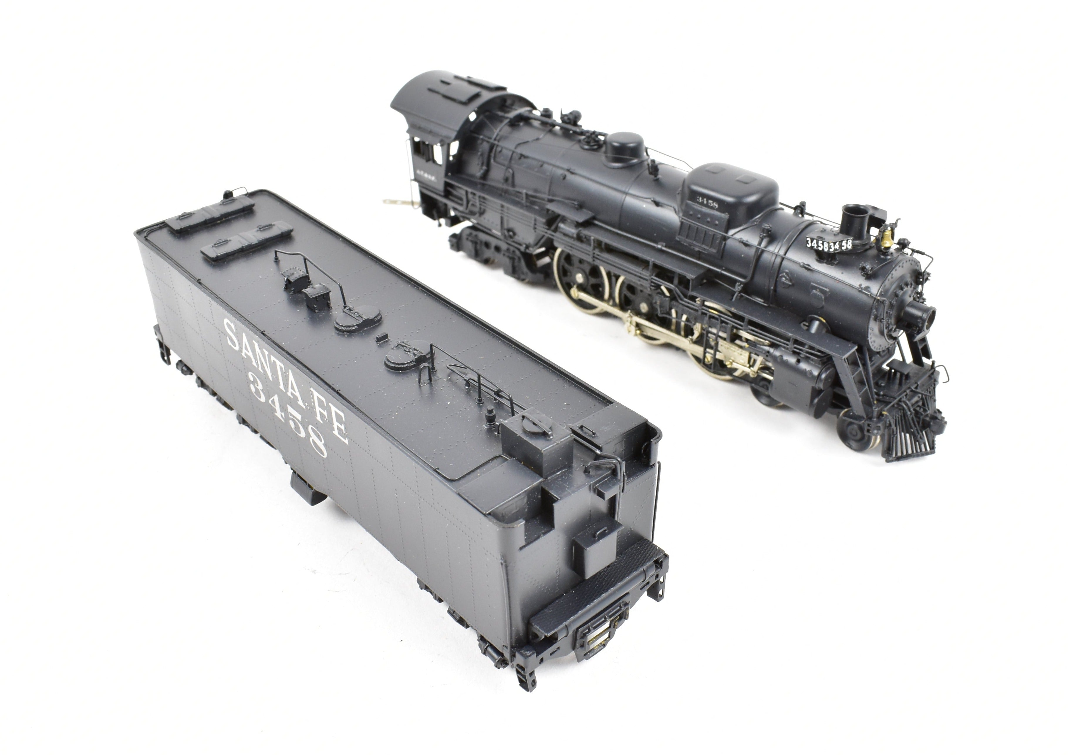 HO Brass Key Imports ATSF Santa Fe 3450 Class 4-6-4 Modernized Custom Painted Locomotive No. 3458