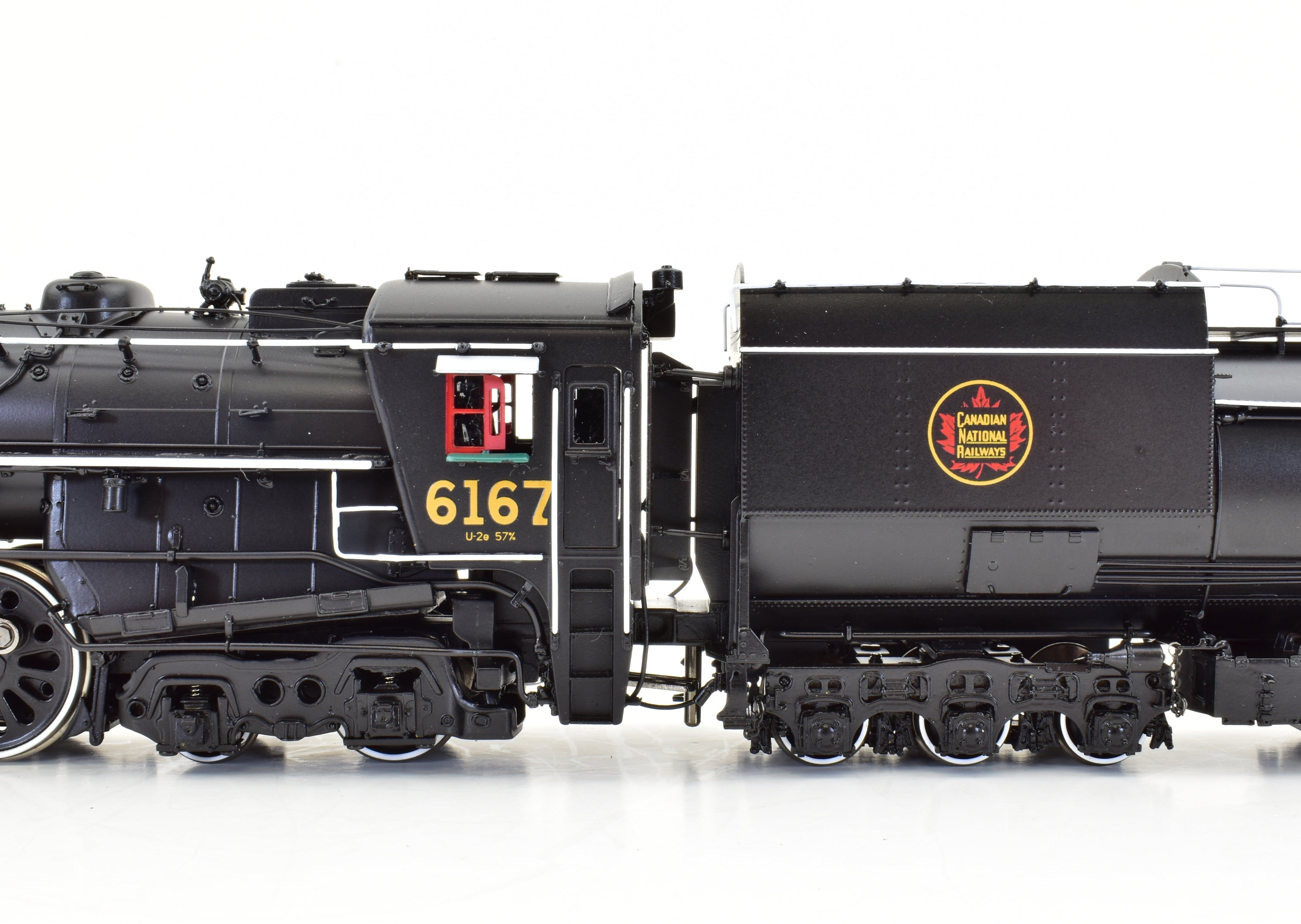 HO Scale Brass Model Train - Division Point (DVP) Canadian National Railway Class U - 2 - e 4 - 8 - 4 Steam Locomotive FP #6167