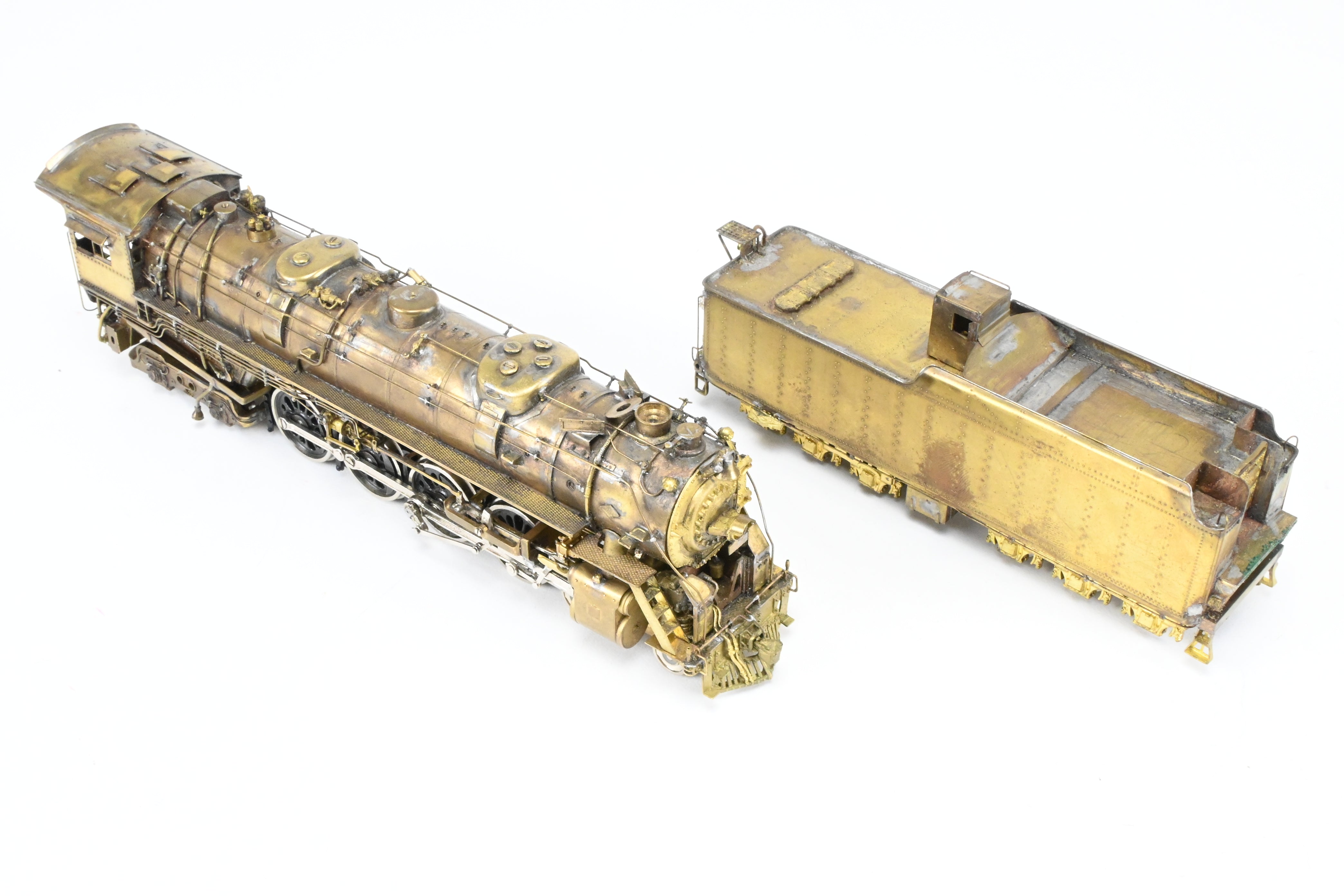 HO Scale Custom-Made Brass Model Train - Missouri Pacific 2100 Series 4-8-4 Locomotive, Specifically Built as No. 2104, a One-of-a-Kind Creation by Joe G. Collias