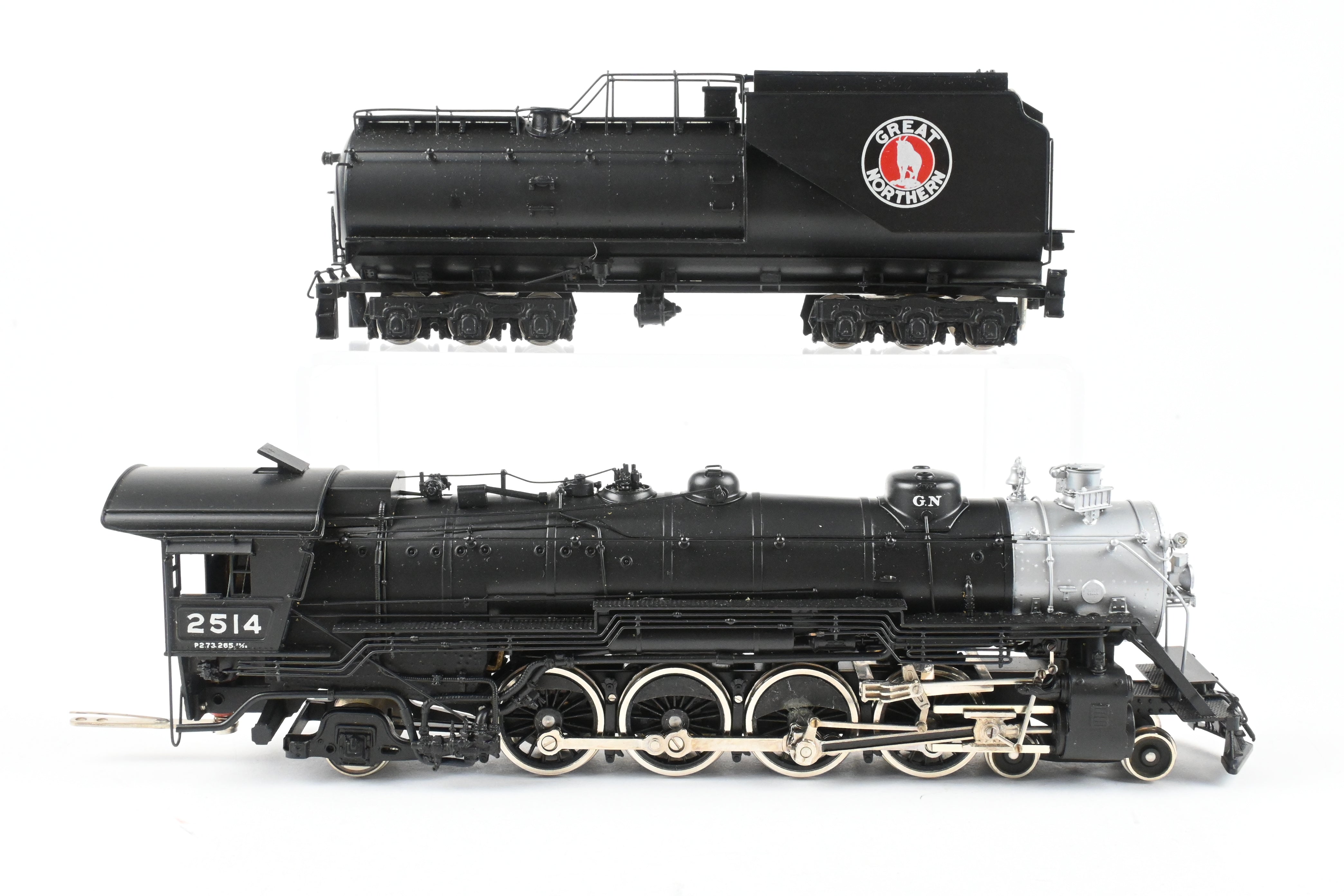 HO Scale Brass Tenshodo GN - Great Northern 4-8-2 Class P-2 Factory Painted Crown Series Steam Locomotive Model #2514