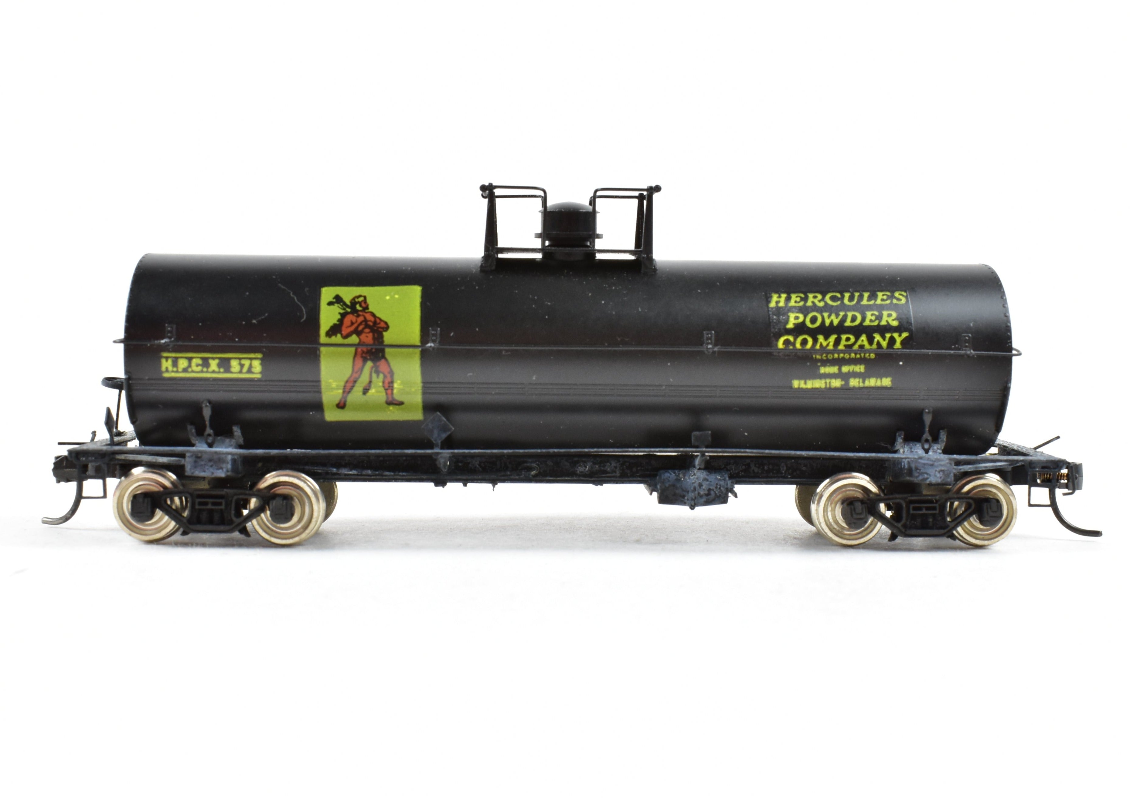 High - Quality HO Scale Brass Precision Scale Co. 11,141 Gallon Tank Car Model for Hercules Powder Company