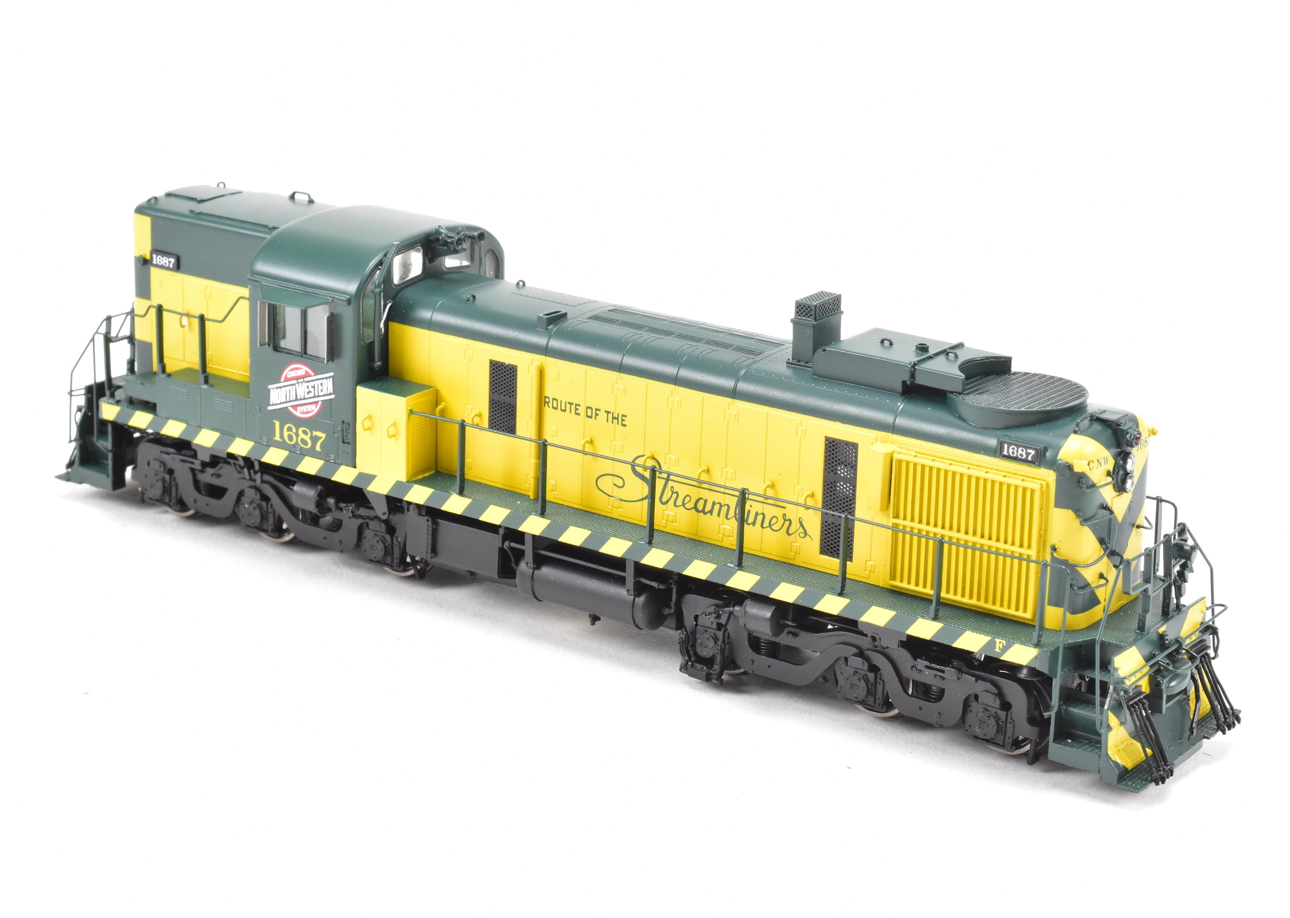 HO Scale Brass Model Train by Overland Models, Inc. (OMI) - Chicago & North Western ALCO RSD - 5 Phase III Hammerhead FP #1687 with Tsunami DCC and Sound Function