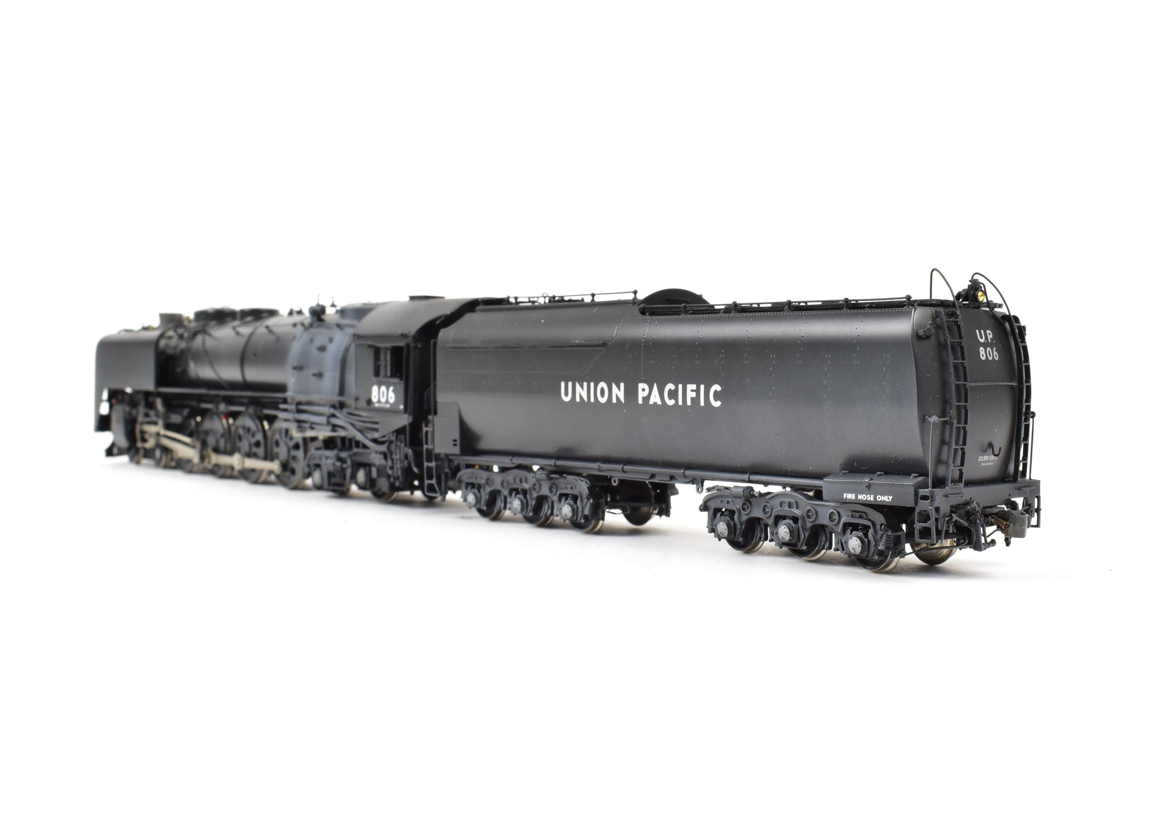 HO Scale Brass Model Train - Overland Models Inc. Union Pacific FEF - 1 4 - 8 - 4 Locomotive No. 806 with Light Weathering and Factory Painting