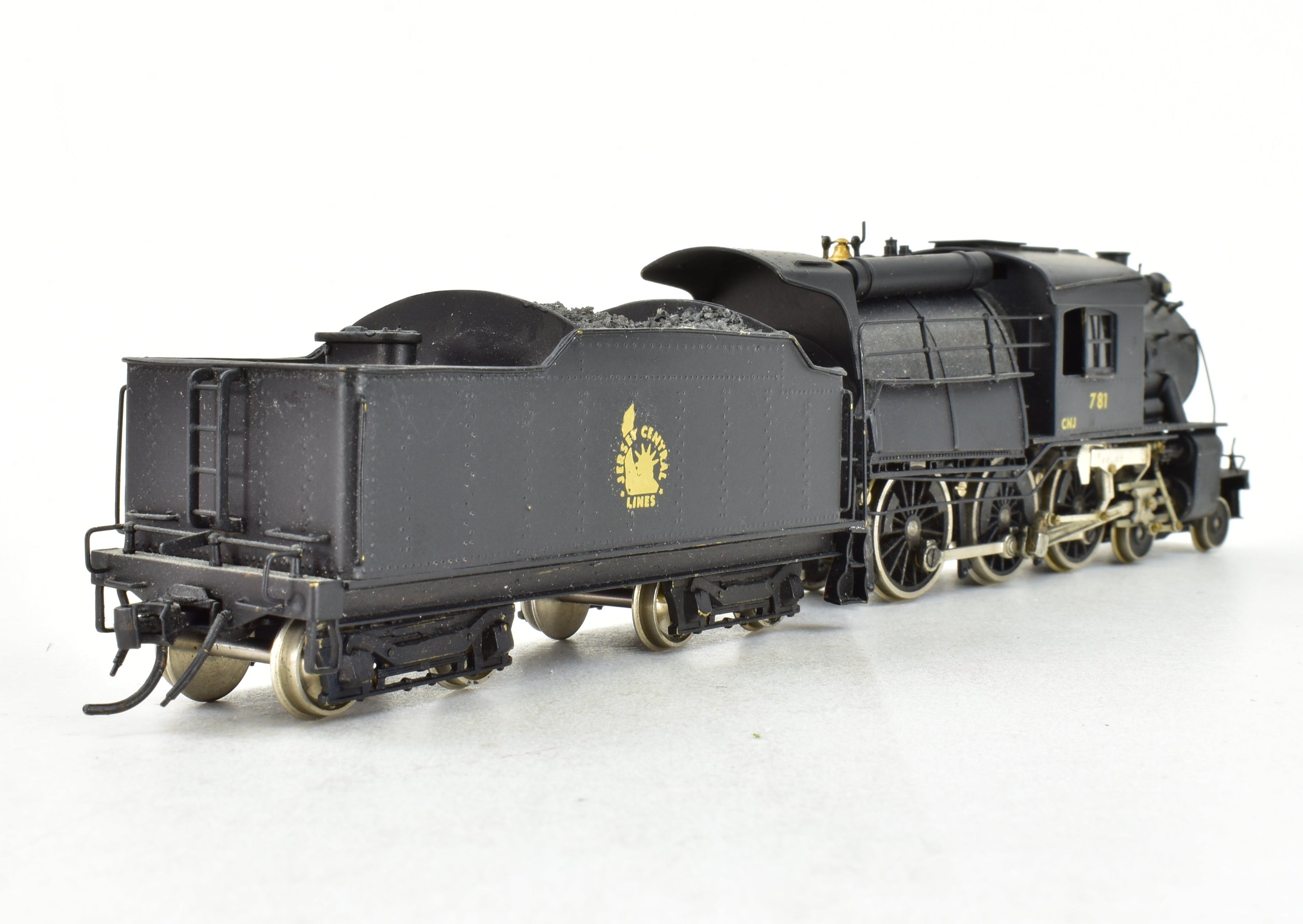 Custom Painted HO Brass Red Ball 4-6-0 Camelback Model of Central Railroad Of New Jersey