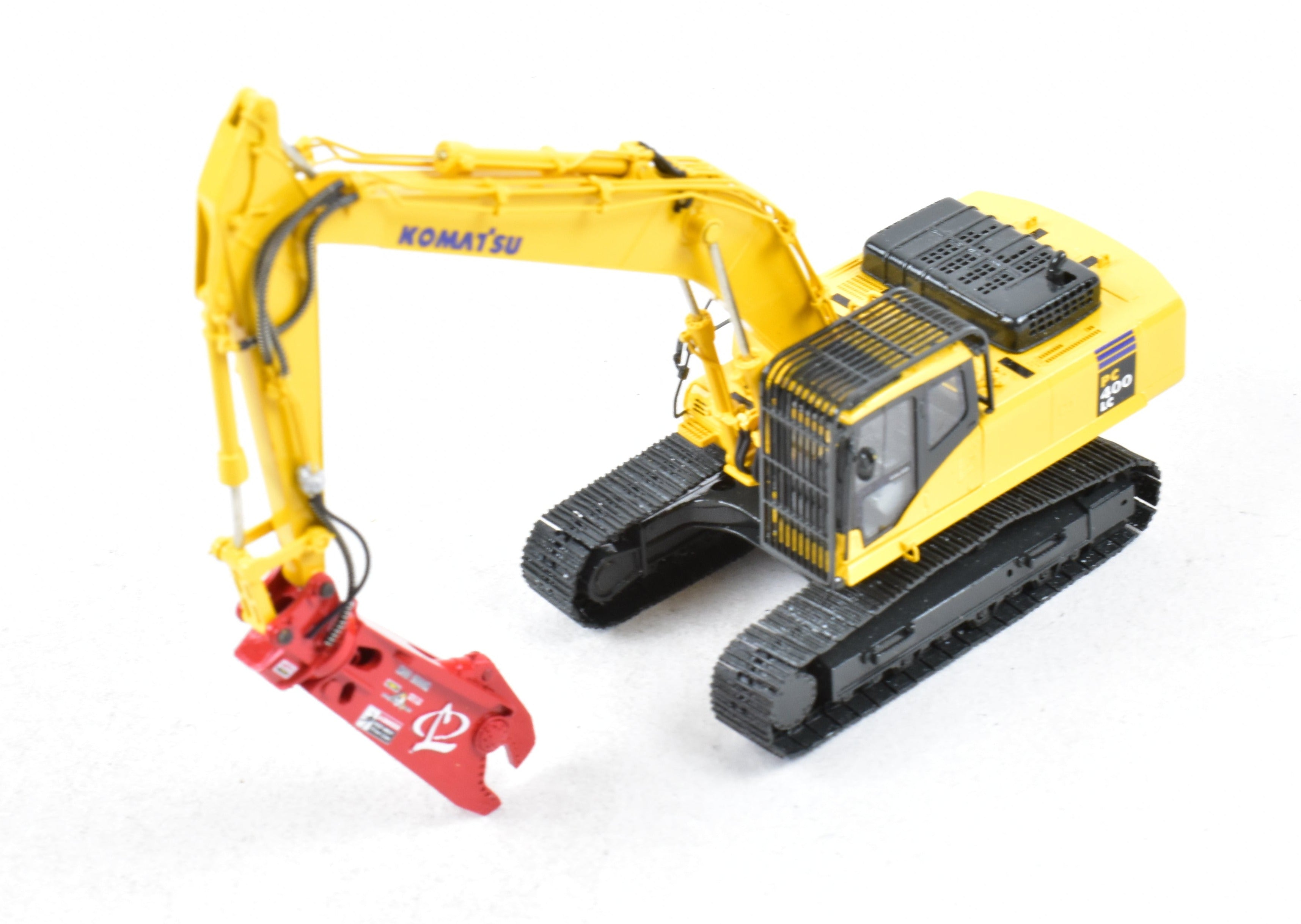High - Quality HO Scale Brass Construction Model - Classic Mint Collectibles Komatsu PC400LC - 7 Excavator with LaBounty MSD 2000R Shear for Fine Collecting
