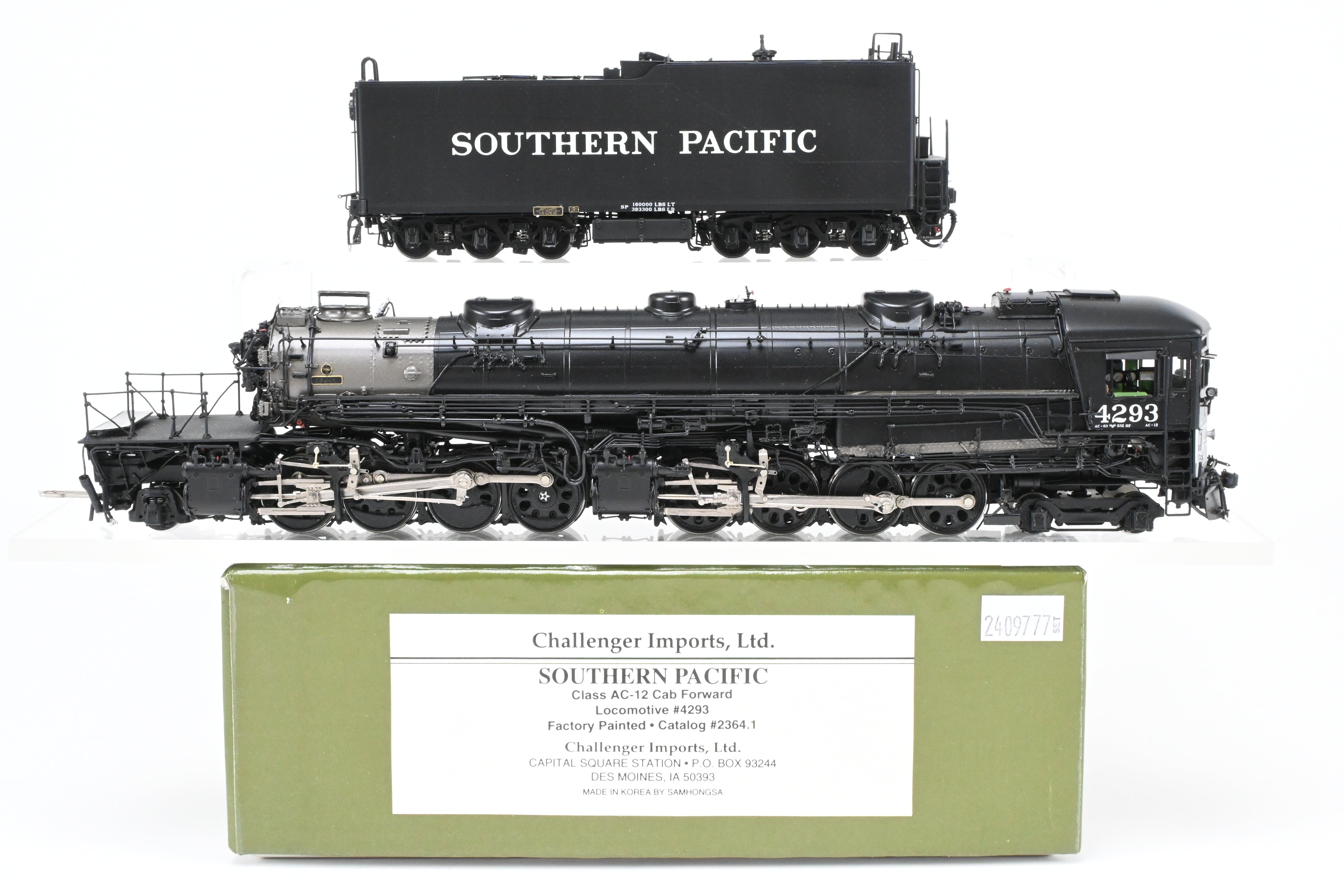 HO Scale Brass Southern Pacific Class AC - 12 4 - 8 - 8 - 2 Cab Forward #4293 by Challenger Imports