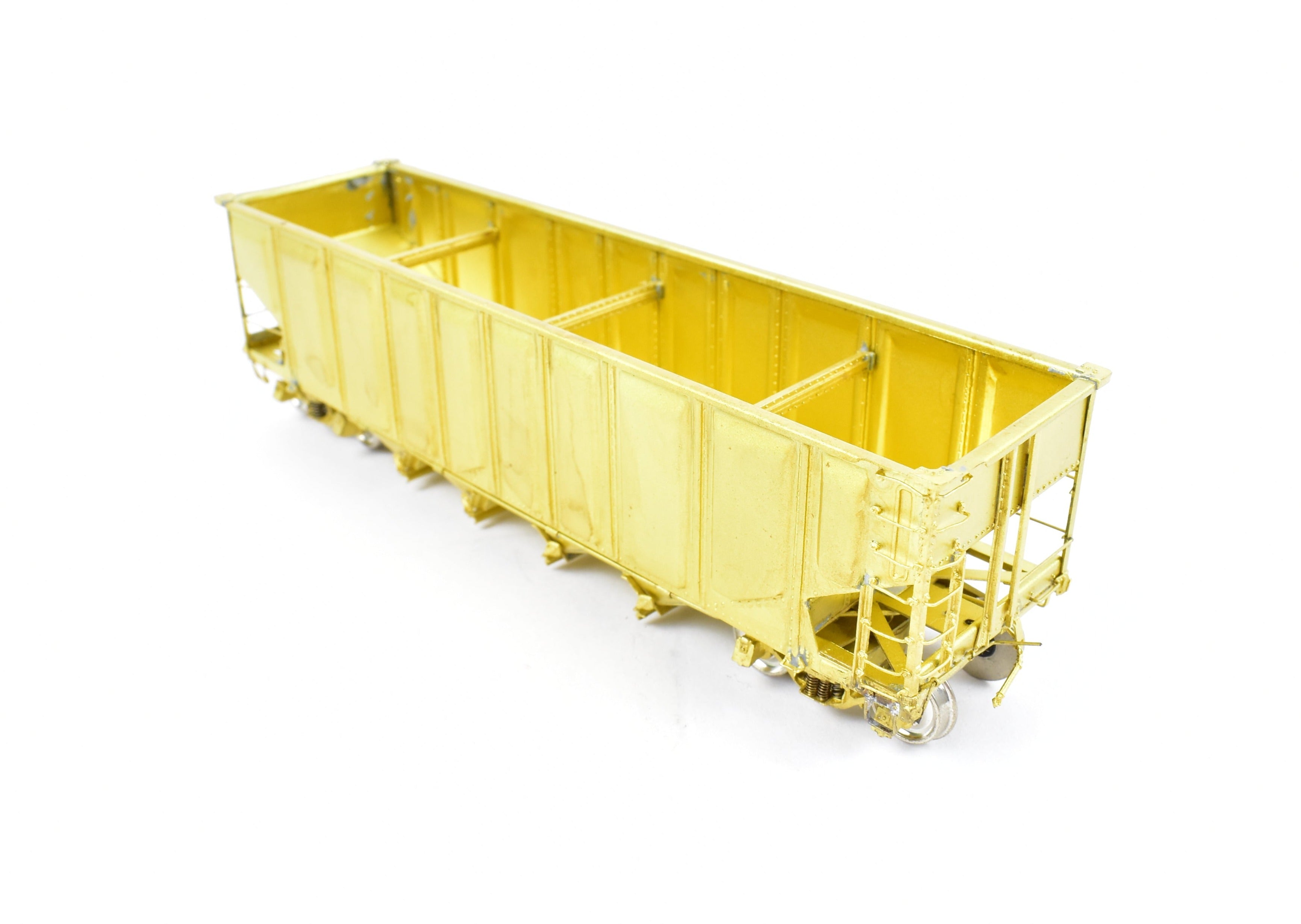 HO Scale Brass Quad Hopper Model by Overland Models, Inc. - Chicago & North Western C&NW #60001 - 60999 Winnona Rebuild with Pressed Sides for Model Train Enthusiasts