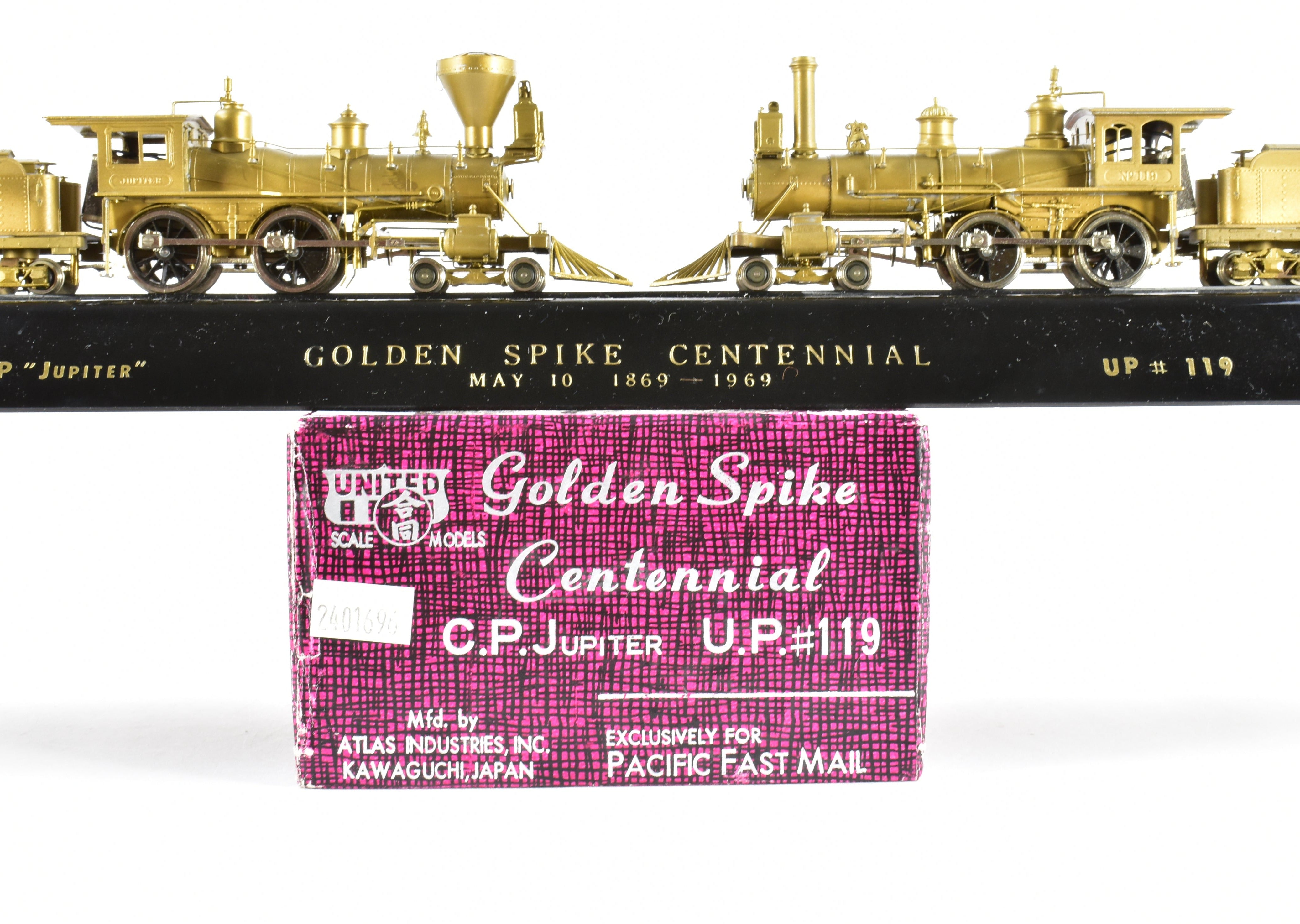 1969 HO Brass PFM - United 4-4-0 Golden Spike Centennial Set of Union Pacific & CP