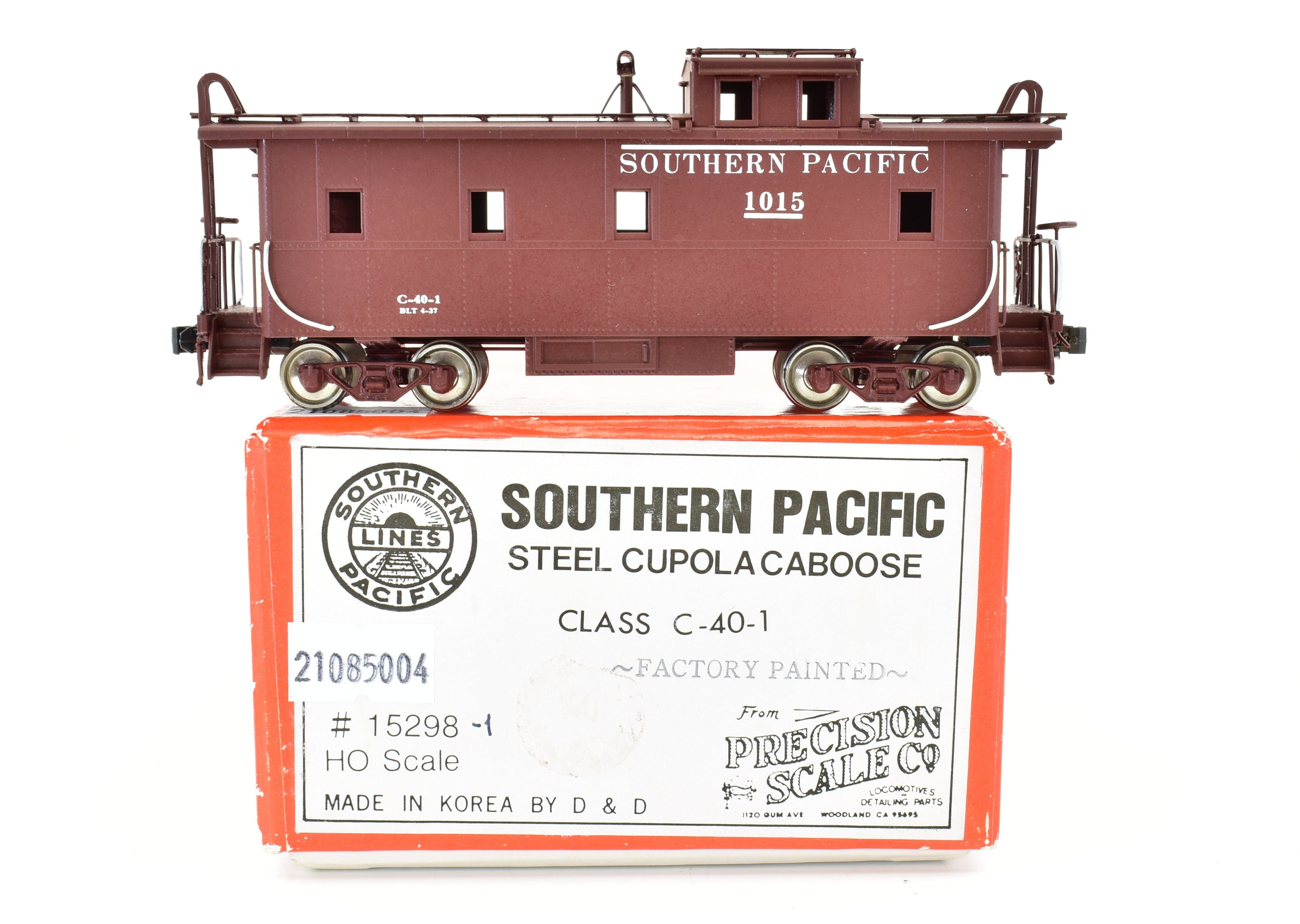 HO Brass Precision Scale Co. Southern Pacific C-40-1 Steel Cupola Caboose Model