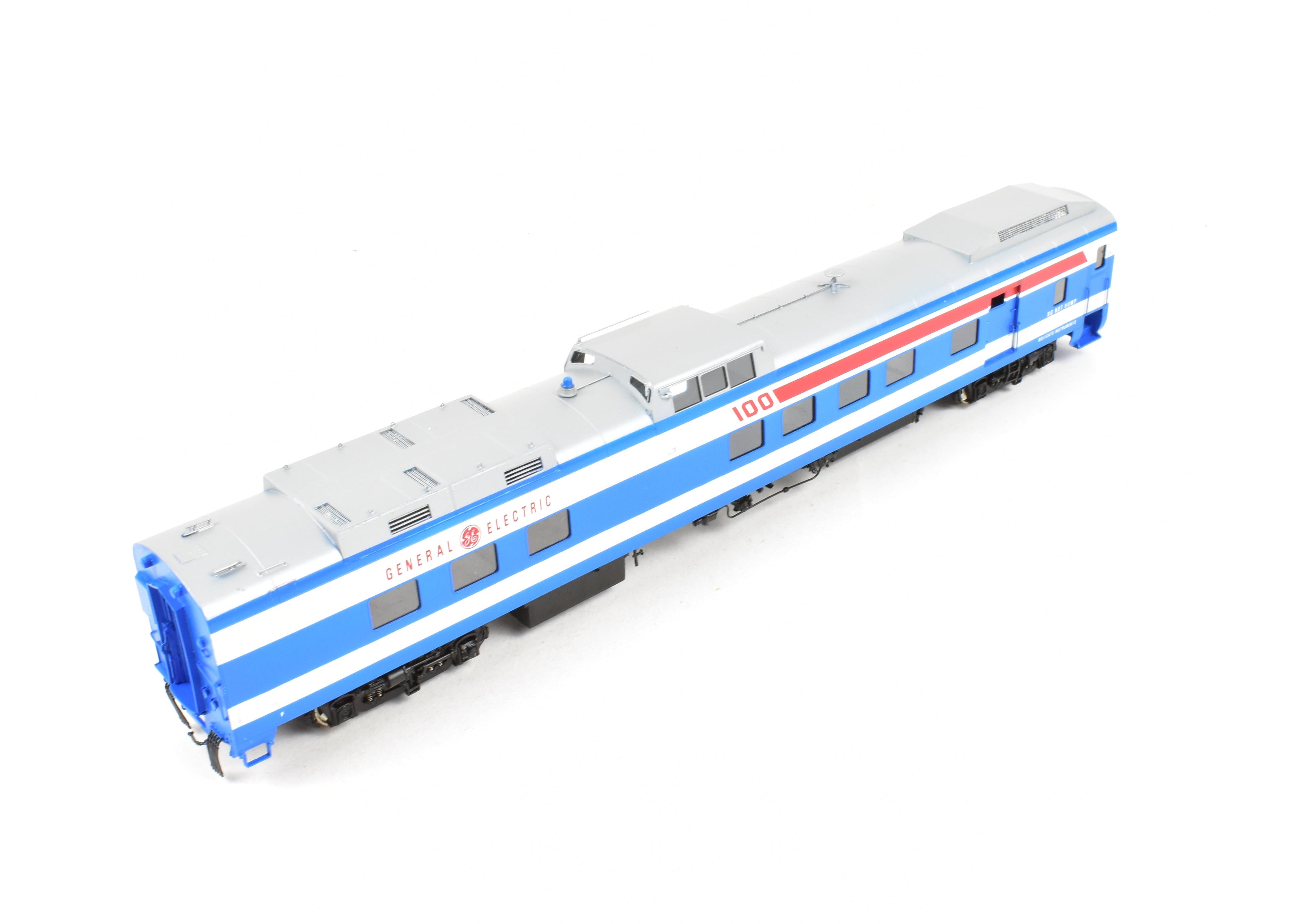 HO Scale Brass Model Train - Overland Models Inc. General Electric Test Car #100 with Factory Paint, Ideal for Model Train Enthusiasts