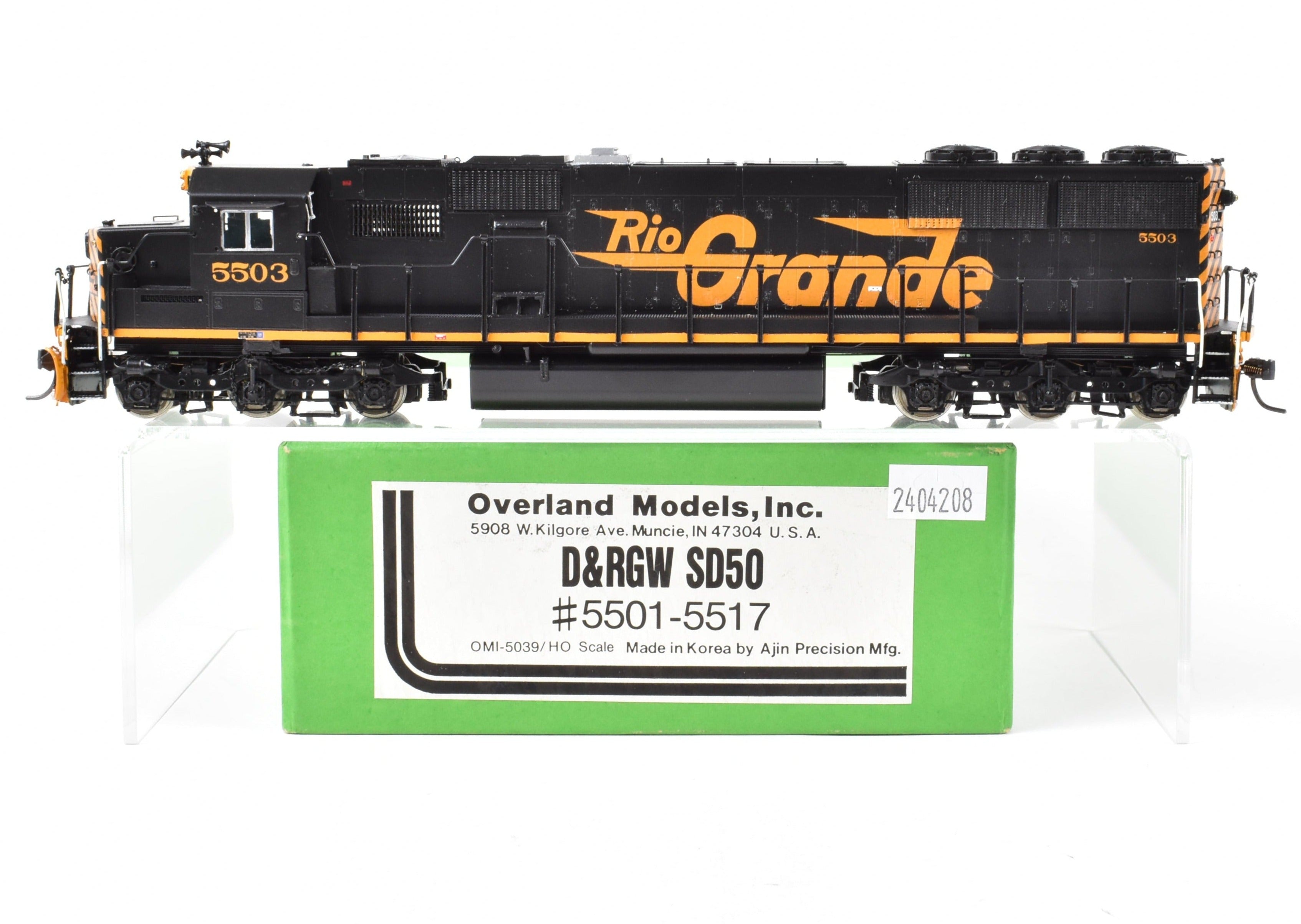 HO Scale Brass D&RGW EMD SD - 50 CP #5503 by Overland Models Inc.