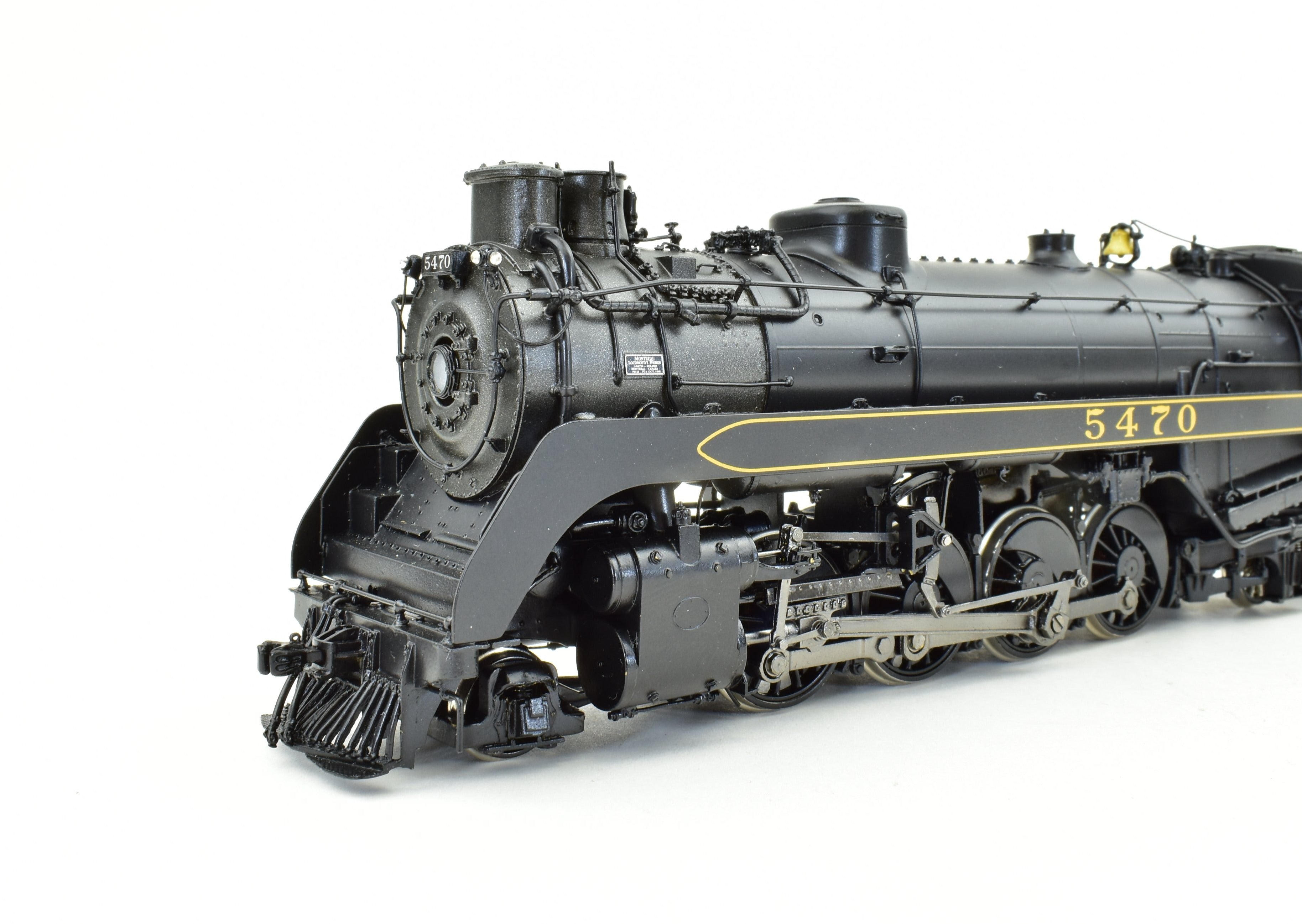 HO Scale Brass Model Train - Division Point CPR (Canadian Pacific Railway) Class P - 2k 2 - 8 - 2 Steam Locomotive #5470 with Front Pilot