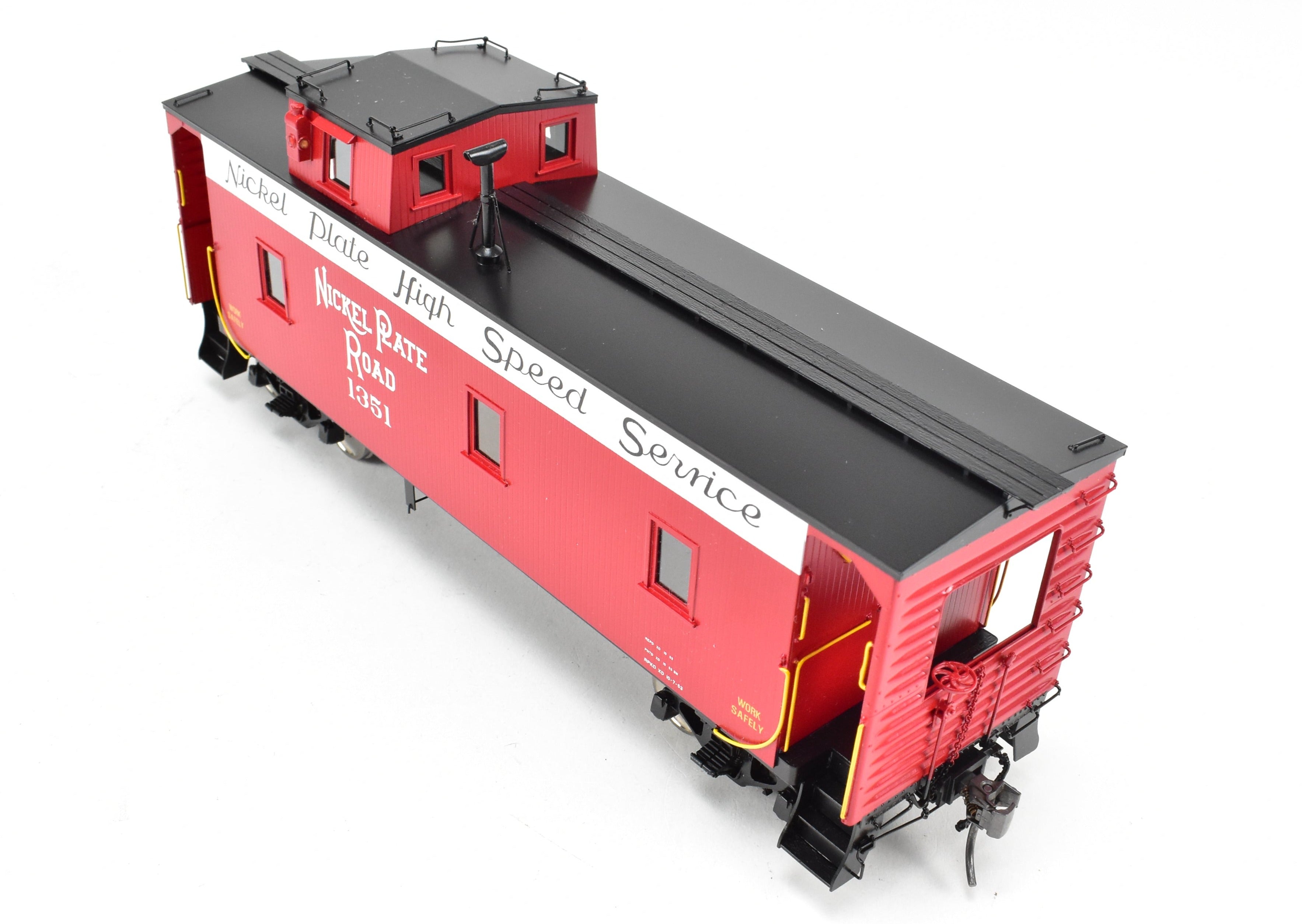 O Scale Model Train Collectible - Brass OMI (Overland Models, Inc.)/NPM NKP (Nickel Plate Road) 1300 Caboose with Factory Paint, Serial No. 1351, Without Original Box