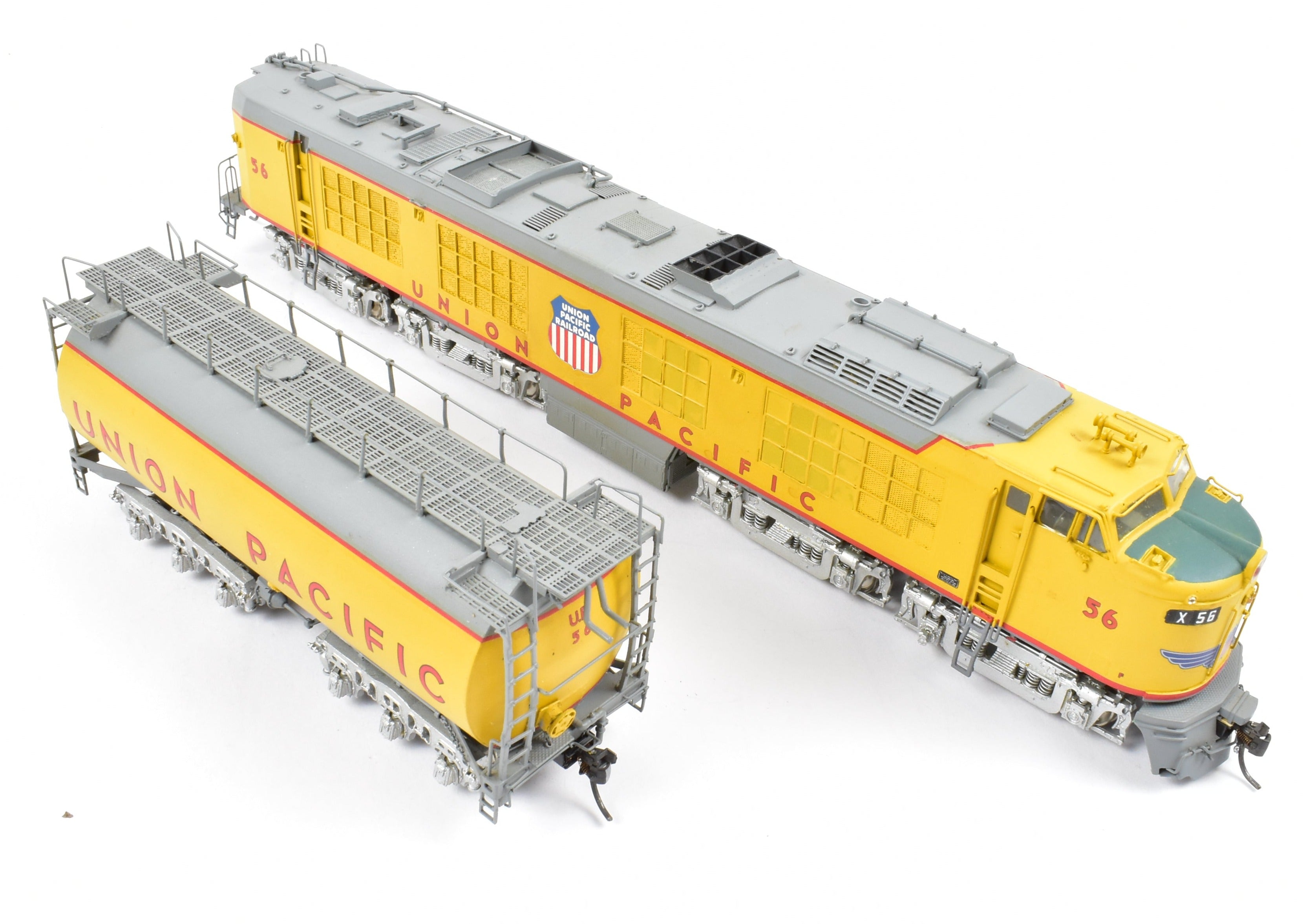 HO Brass UP Union Pacific Standard Turbine w/ Round Tender Custom Painted #56 by OMI