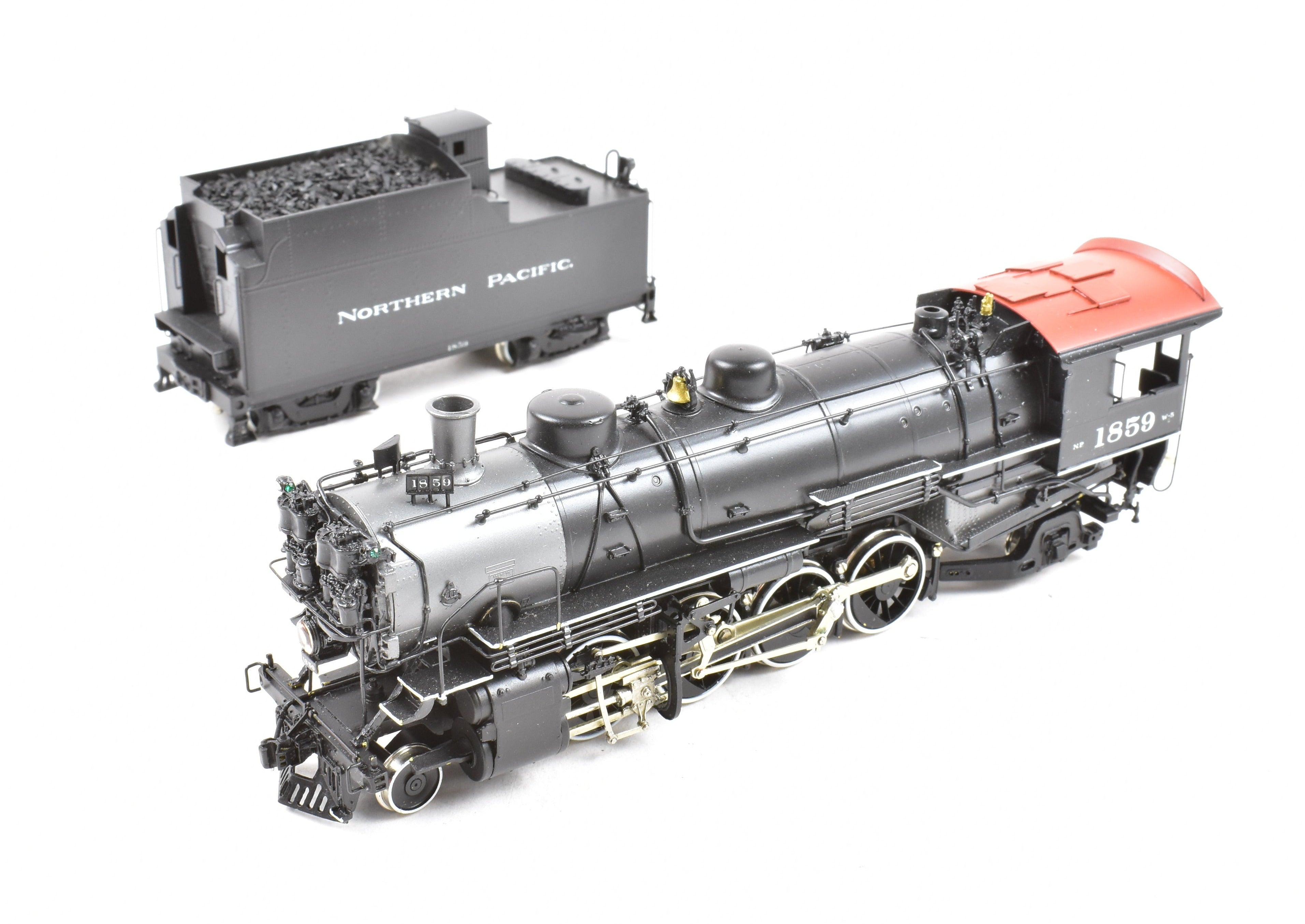 HO Scale Brass Classic Model Train - Key Imports Northern Pacific W - 5 1846 Class 2 - 8 - 2 Mikado Locomotive #1859 Professionally Painted