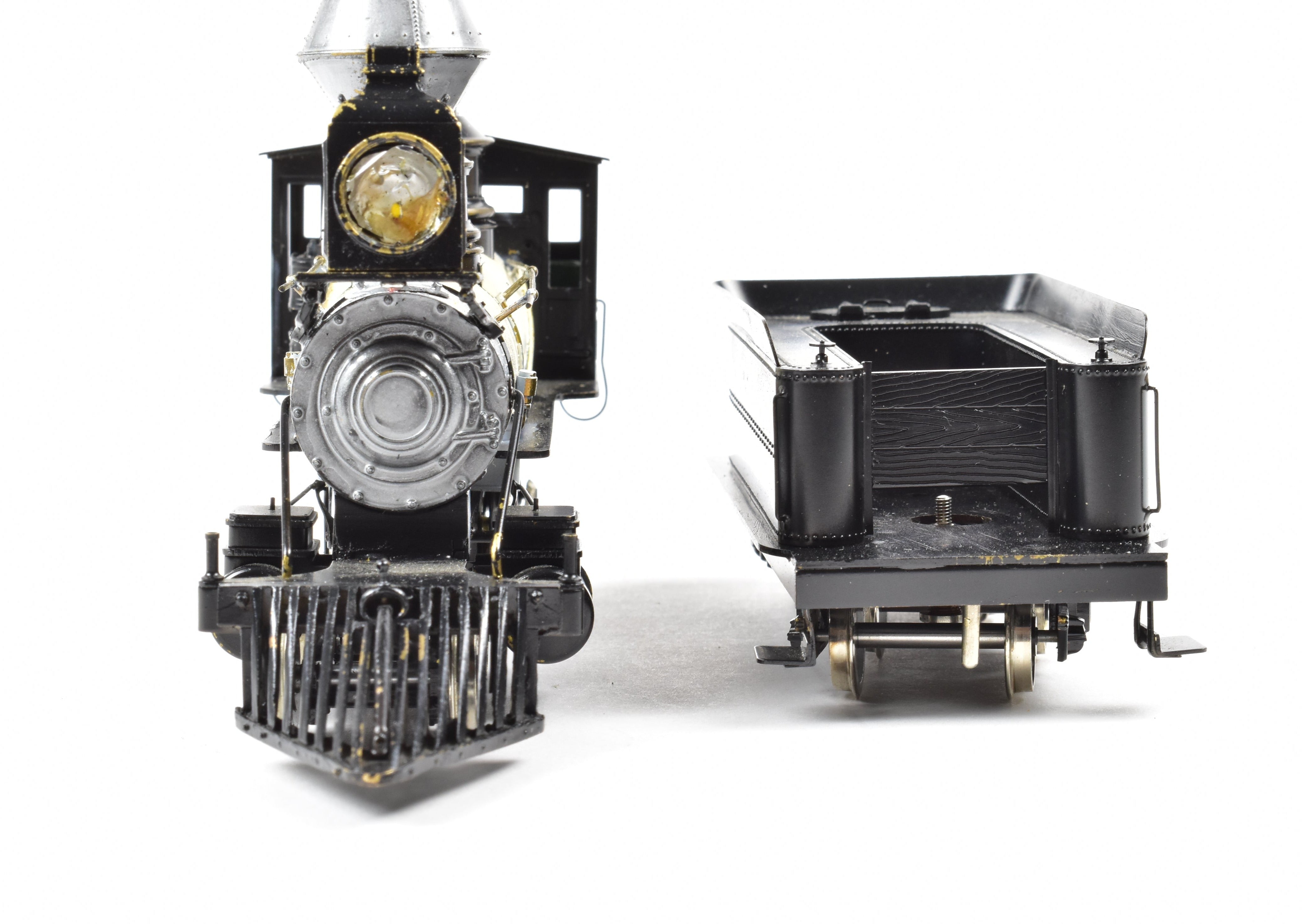 On3 Scale Brass Model Train - Northwest Short Line (NWSL) Baldwin 4-4-0 Locomotive with Custom Detailing and Painting (AS-IS Condition)