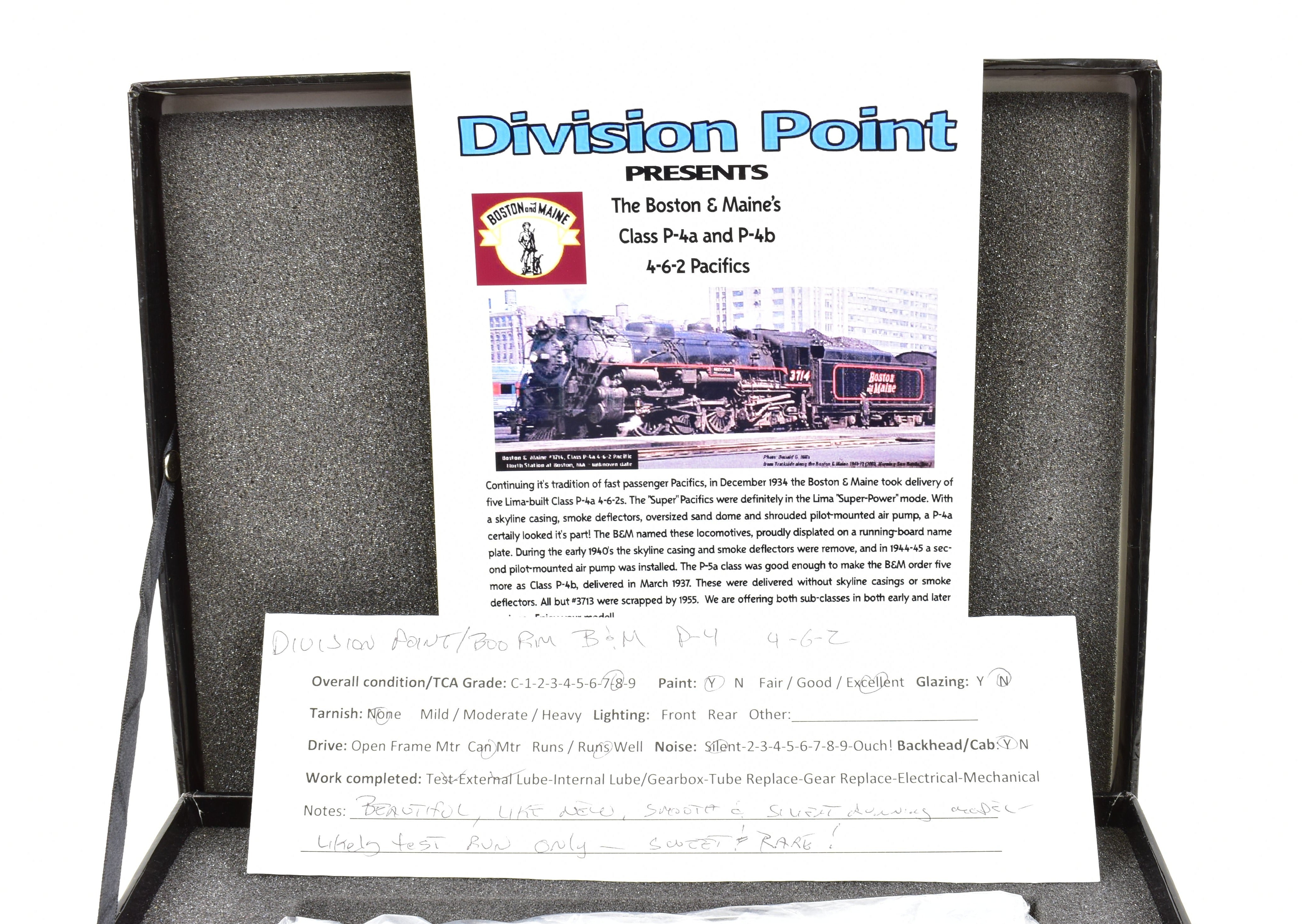HO Brass DVP Boston & Maine P-4a 4-6-2 Pacific FP #3710 with Skyline Casting, 2010 Model