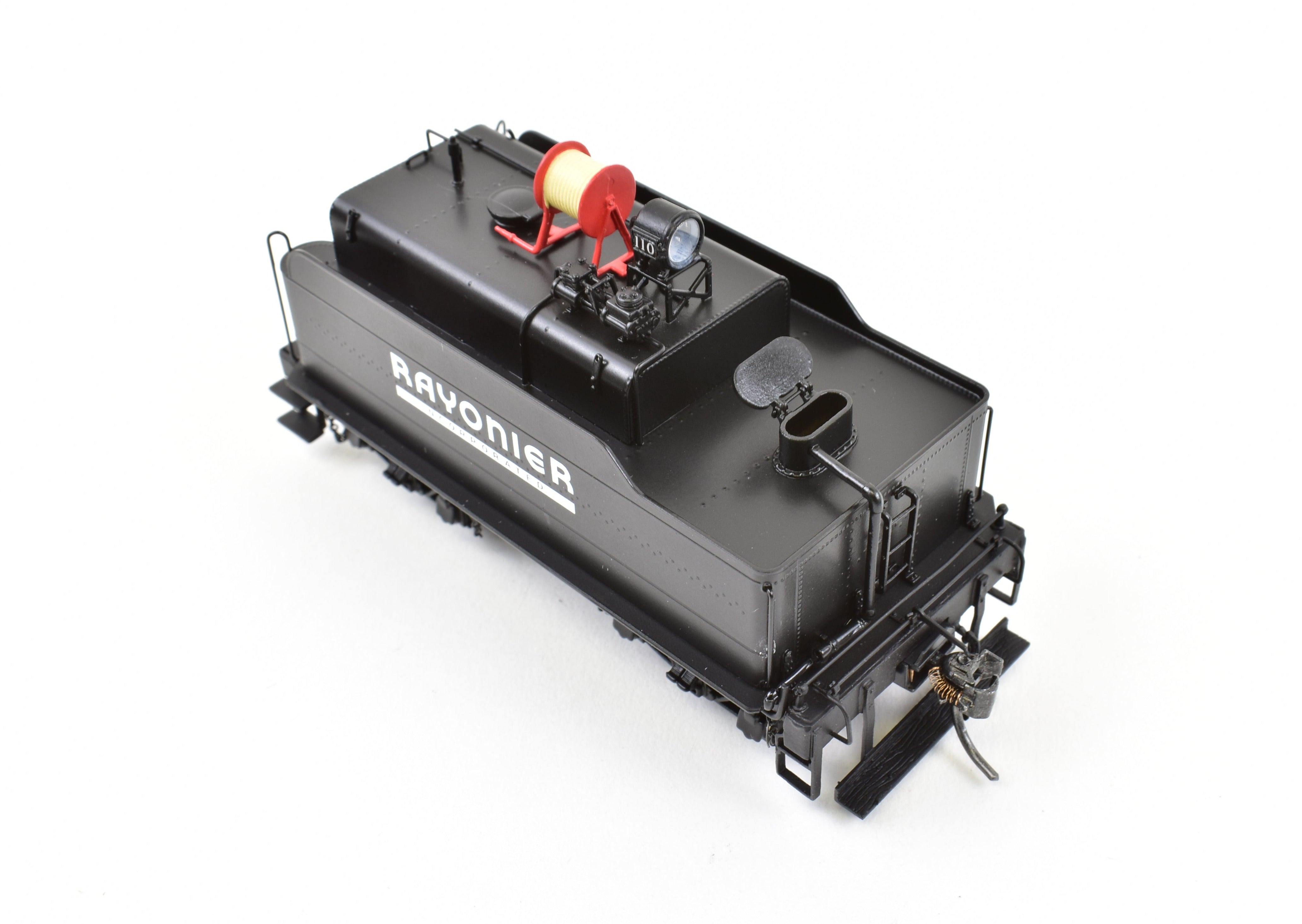 High - Quality HO Scale Brass Division Point (DVP) Baldwin Logging Mallet Steam Locomotive #110 2 - 6 - 6 - 2T with Auxiliary Tender - The Last Available Model from Rayonier Incorporated